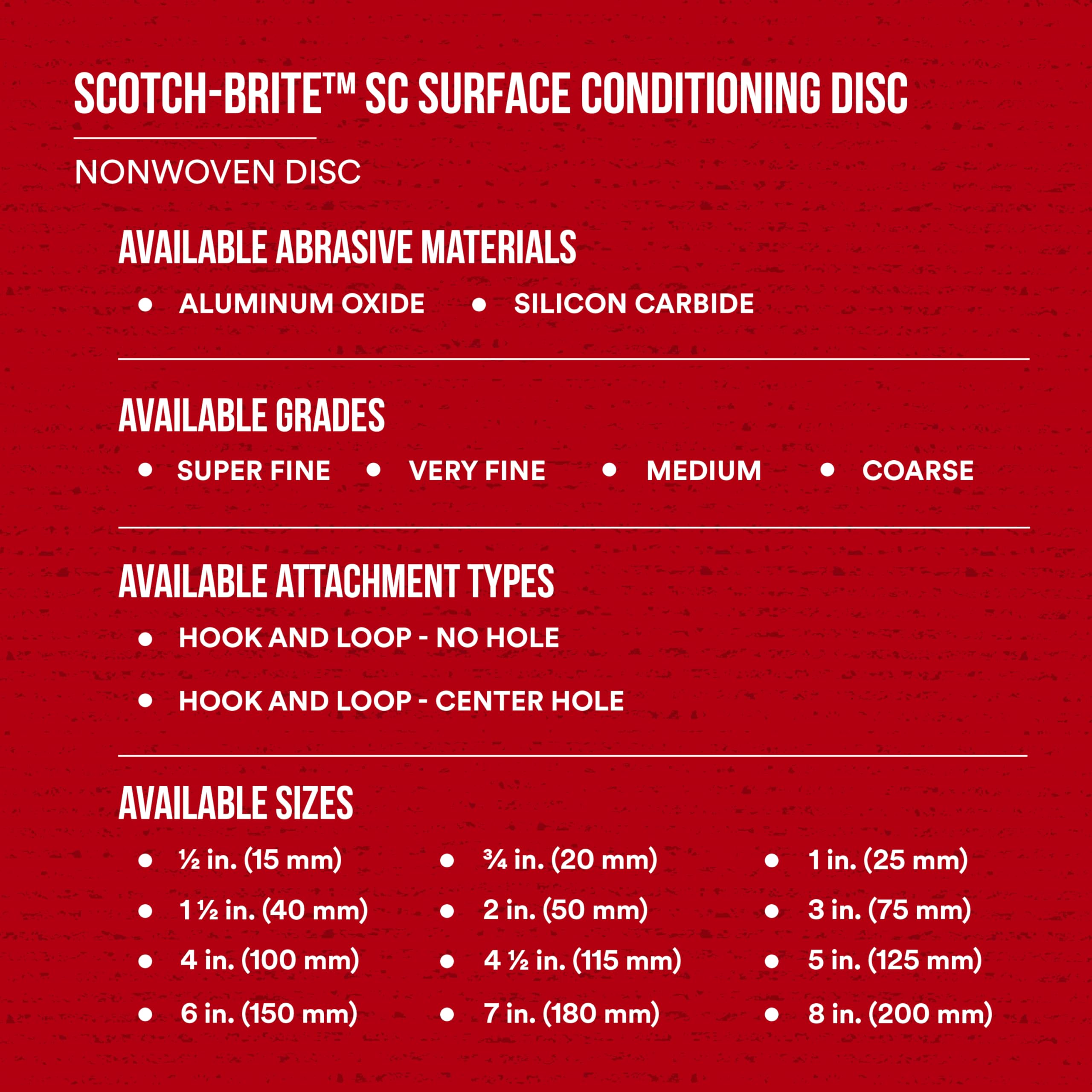 Scotch-Brite Surface Conditioning Discs - 5 Inch Medium Grit - Pack of 50 - Perfect for Metal Finishing, Wood Sanding & Auto Body Work
