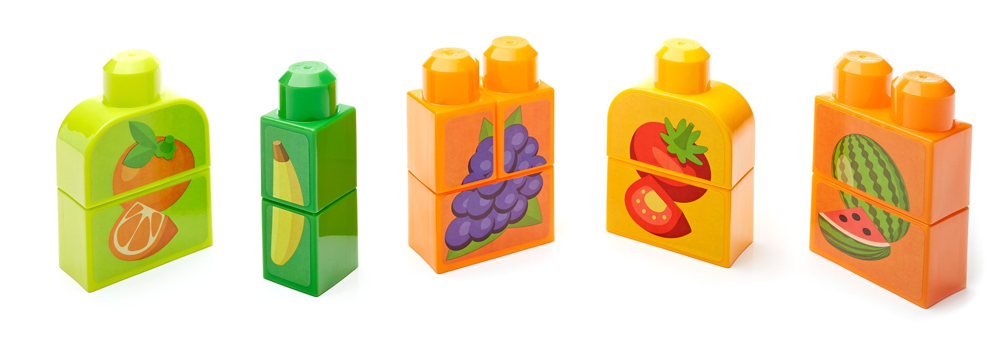 Mega Bloks First Builders Stacking Snacks - Educational Toddler Building Blocks for Creative Play, Learning & Fine Motor Skills Development | Perfect for Preschool Classroom & Home Playtime