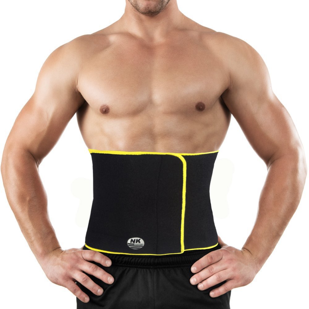 SLTY Adjustable Waist Trimmer Belt for Men - Weight Loss Sauna Sweat Belt, Tummy Control Workout Wrap for Exercise & Fitness - Perfect for Gym, Running, and Postpartum Recovery