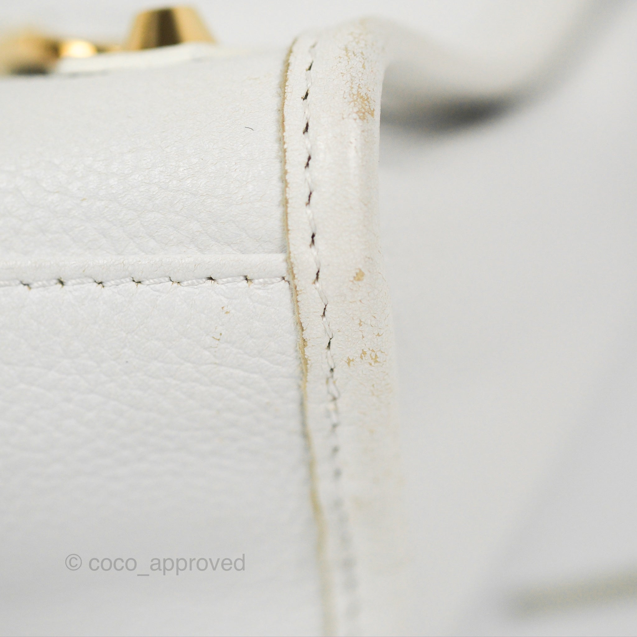Balenciaga Classic Small City Bag in White Aged Calfskin with Gold Hardware - Perfect for Everyday Luxury & Fashion Outfits