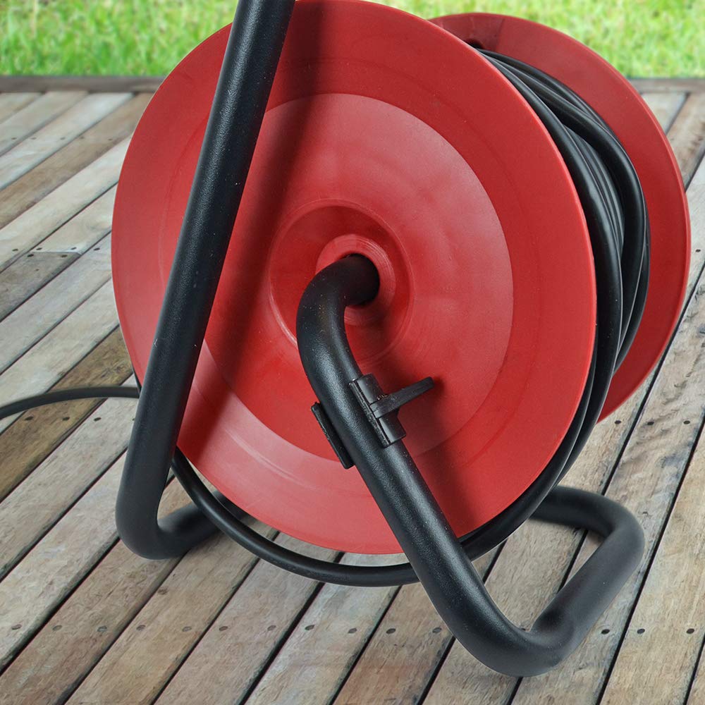 25m 13A 240V Heavy Duty Cable Reel - Extension Cord for Outdoor, Workshop & Construction Use