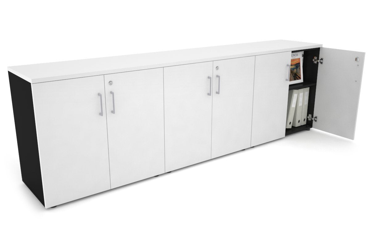 Small Storage Cabinet for Uniforms - 2400W x 750H x 450D - Compact Closet Organizer for Home, Office, or Retail Use
