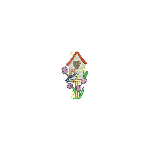 Threadart Machine Embroidery Design Bundles - Seasonal Collection (Spring Birdhouses) - 10 Unique Embroidery Patterns on USB - Perfect for DIY Home Decor, Quilting & Gift Making