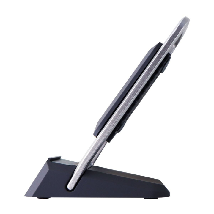 Ventev 15W Qi Wireless Charger Stand - Fast Charging for iPhone, Samsung, AirPods - Gray/Black - Perfect for Home, Office, and Nightstand Use