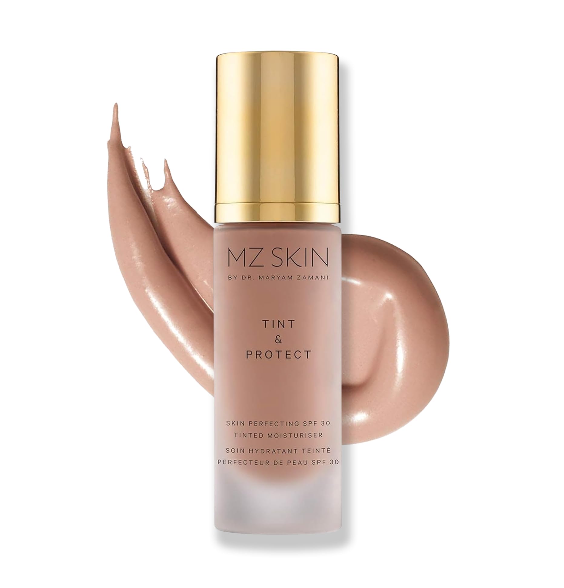 MZ SKIN Tint & Protect SPF 30 Tinted Moisturizer with Vitamin C, Hyaluronic Acid & Kahai Nut Oil - Hydrating, Plumping Tinted Sunscreen for Face (1.01 fl oz/30ml) | Perfect for Daily Sun Protection & Natural Makeup Look