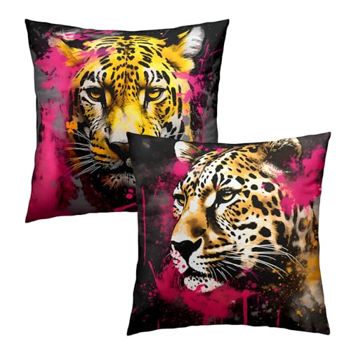 Leopard Art With Pink Ink