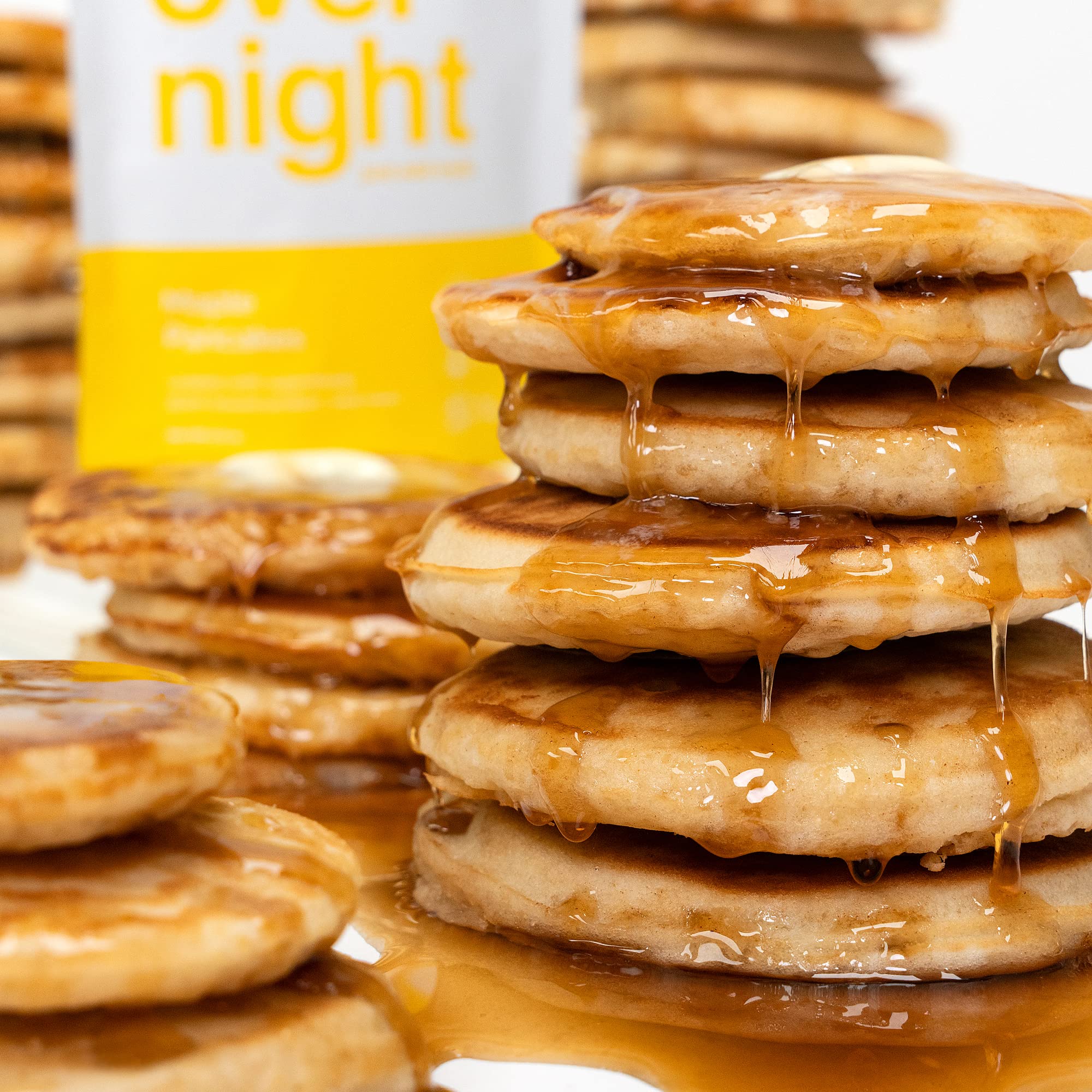 Oats Overnight - Maple Pancakes Flavor - Vegan Protein Oatmeal Shake (20g Protein, High Fiber) - Gluten Free & Non-GMO Breakfast (2.5oz/Serving, 24 Pack) - Perfect for Busy Mornings, Post-Workout Recovery & Healthy On-the-Go Meals