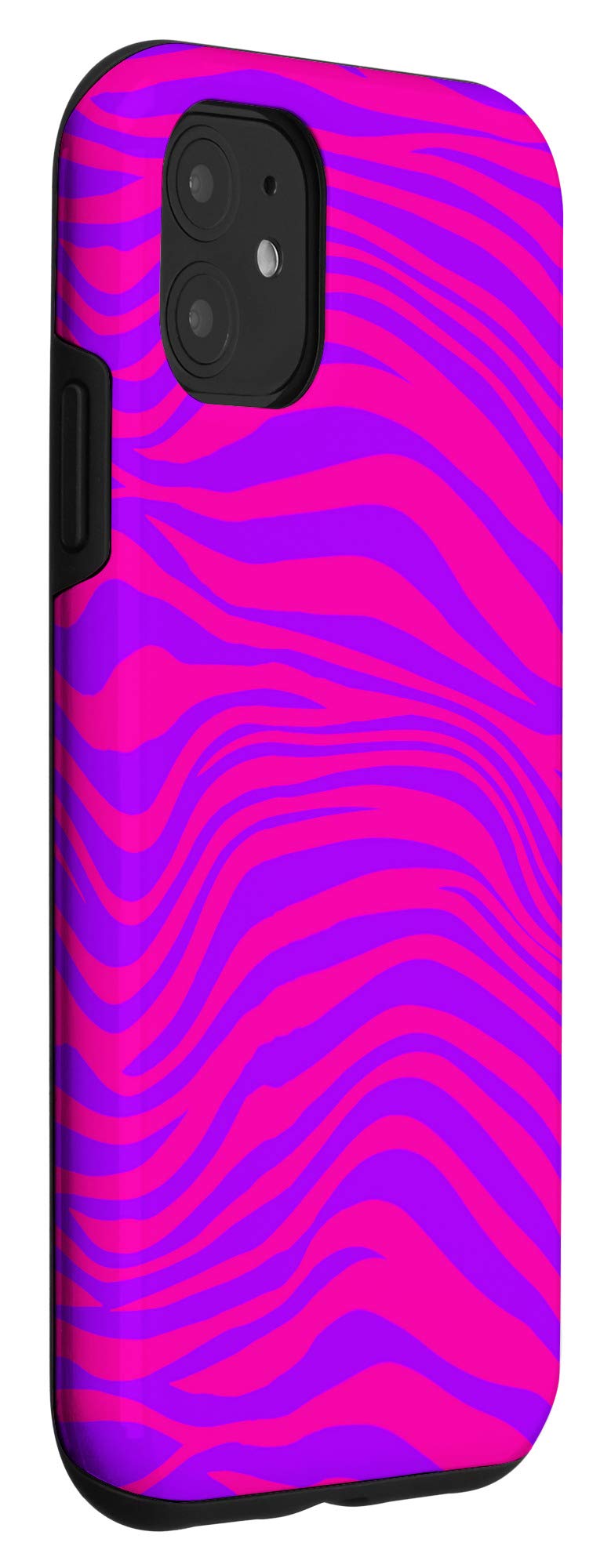 iPhone 11 Case - Pink & Purple Zebra Tiger Animal Print Protective Phone Cover | Trendy Design for Women & Girls | Perfect for Daily Use, Work & Travel