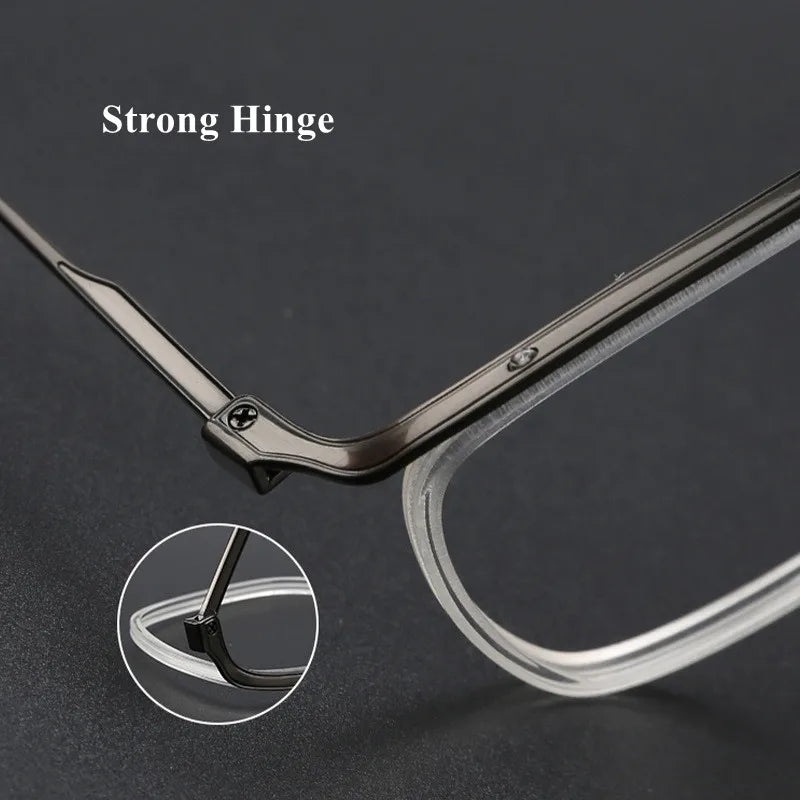 Unisex Full Rim Square Titanium Acetate Eyeglasses 84106 - Lightweight & Durable Frame for Men & Women - Perfect for Office, Reading & Fashion Accessories