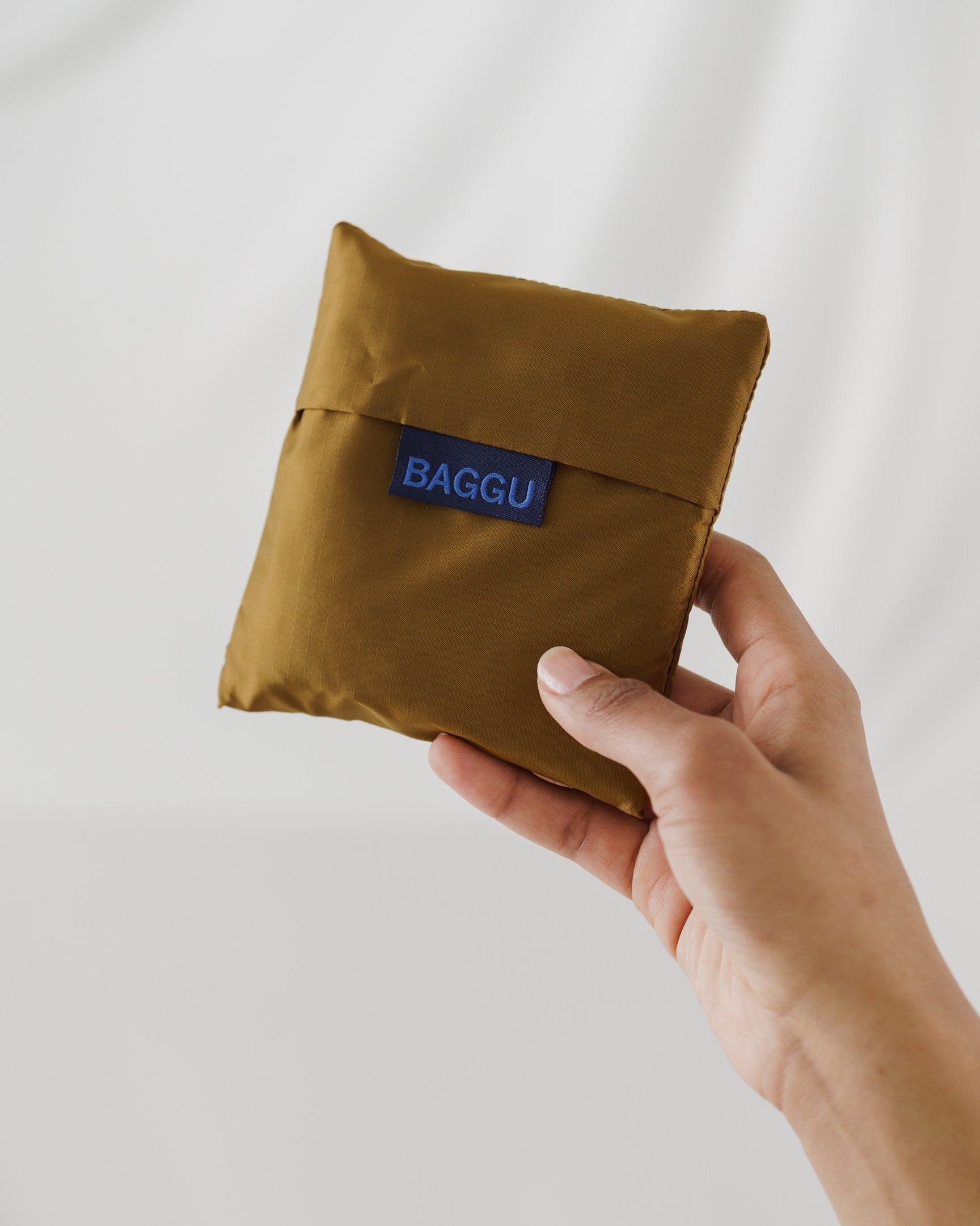 Baggu Standard Reusable Shopping Bag - Eco-Friendly Foldable Tote for Groceries, Beach & Travel - Bronze
