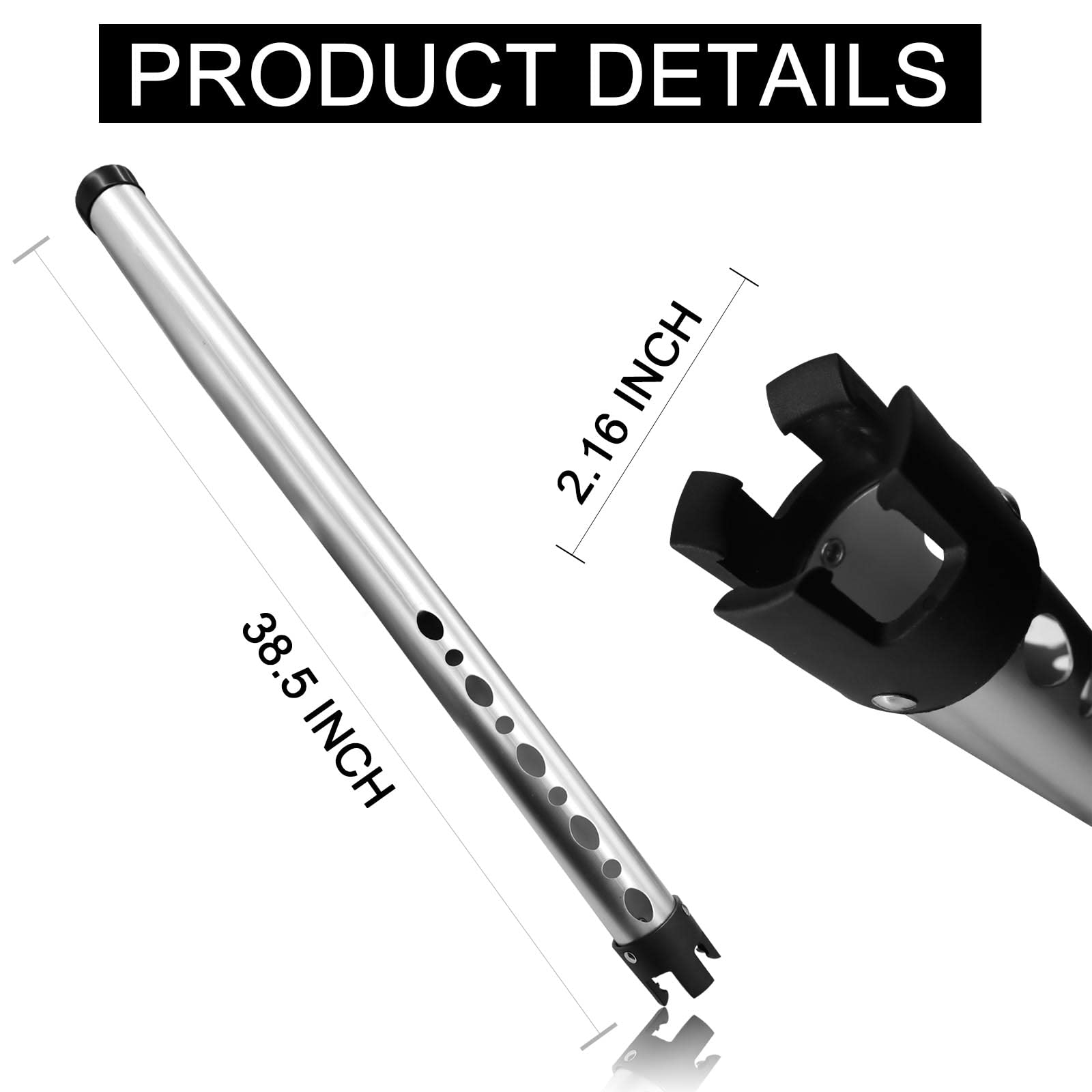 Premium Golf Ball Retriever - Lightweight Aluminum Tube Holds 23 Balls, Easy Pick Up Tool for Golfers | Fits in Golf Bag | Perfect for Driving Range, Course & Practice Sessions