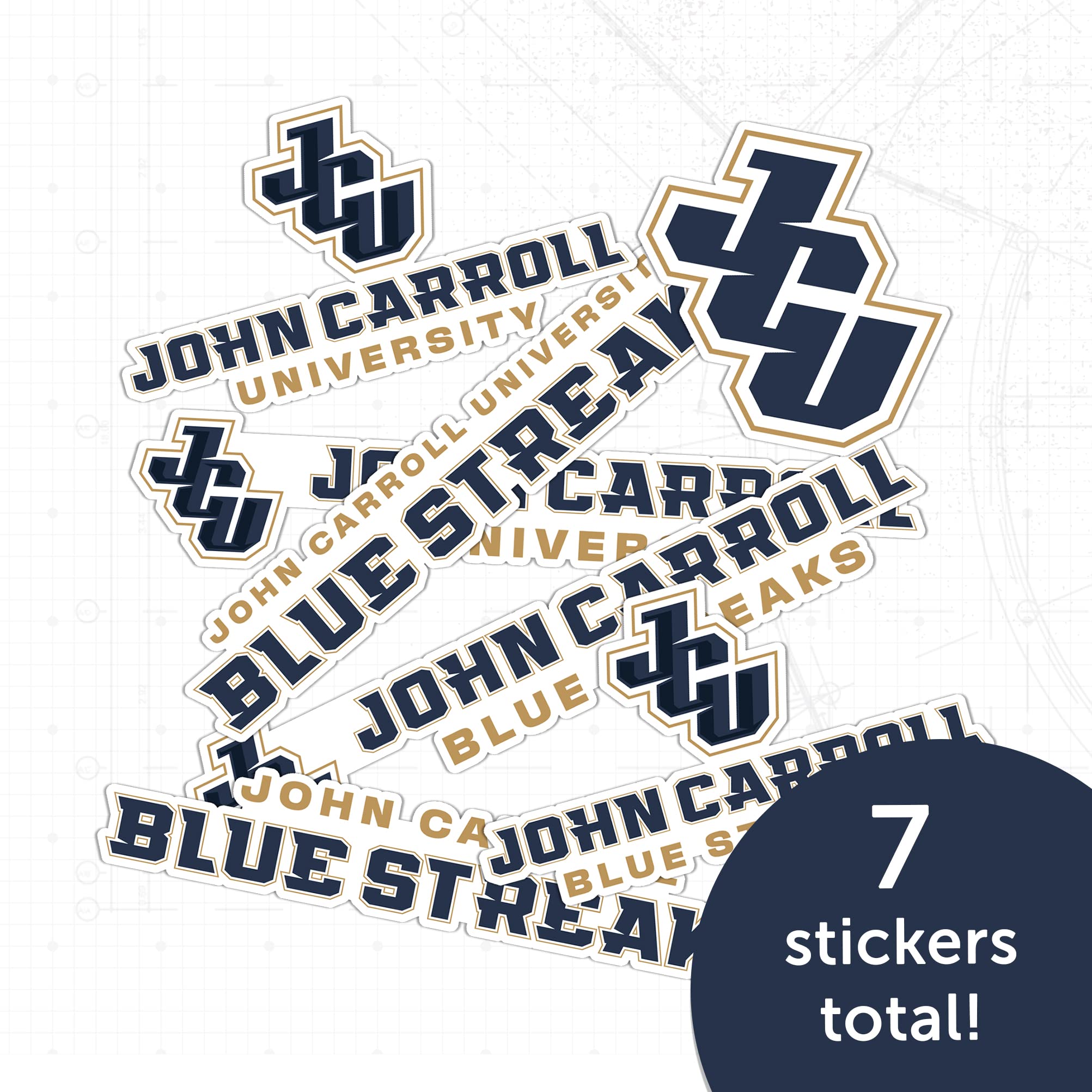 Desert Cactus John Carroll University Sticker | JCU Blue Streaks Vinyl Decals for Laptop, Water Bottle, Car & Scrapbook | Durable Waterproof Decal Sheet | Perfect for School Spirit, College Dorm Decor & Fan Gear