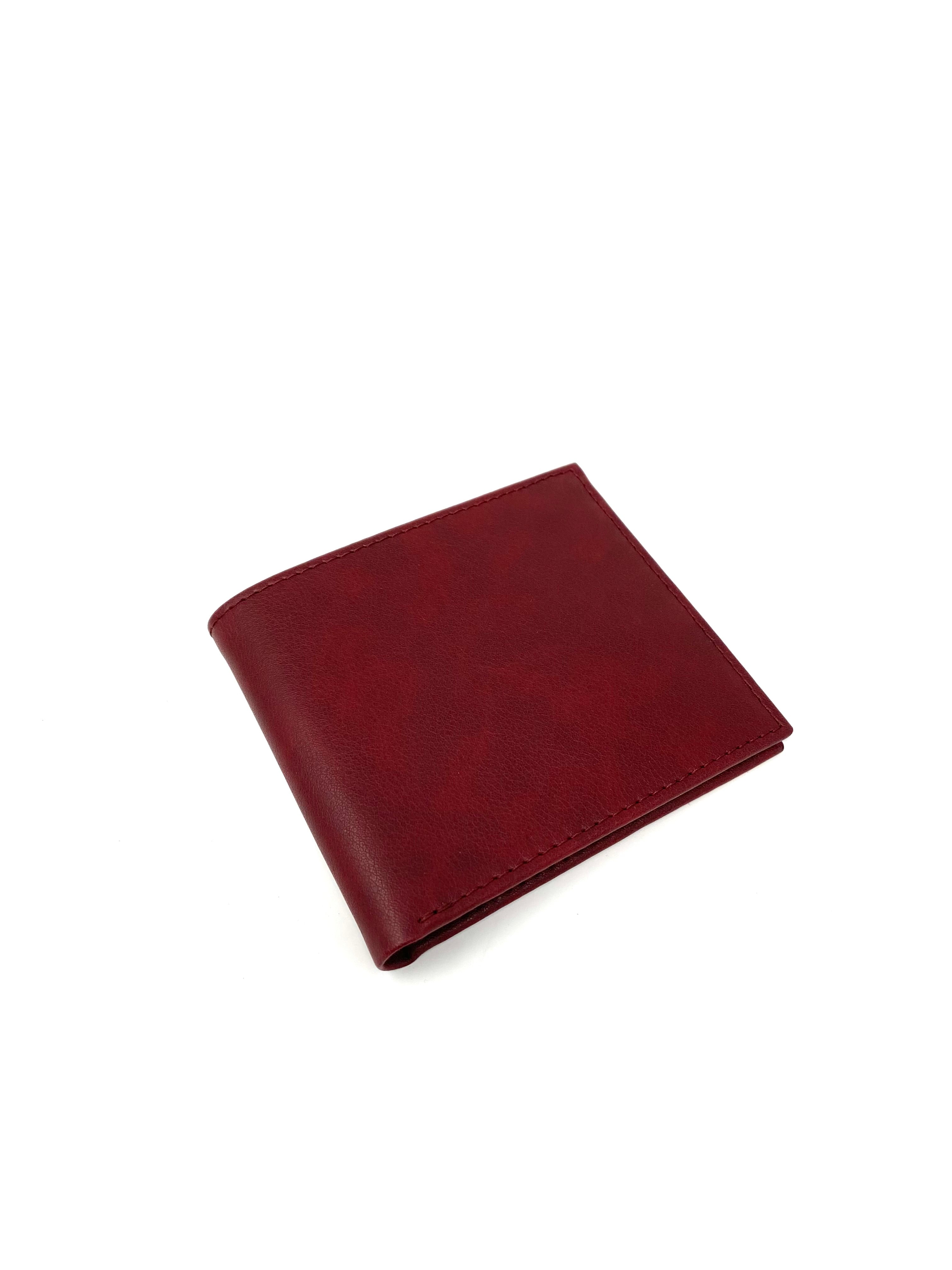 Novacas Decker Genuine Leather Wallet in Bordeaux - Slim RFID Blocking Bifold Wallet for Men - Perfect for Everyday Use, Travel & Business