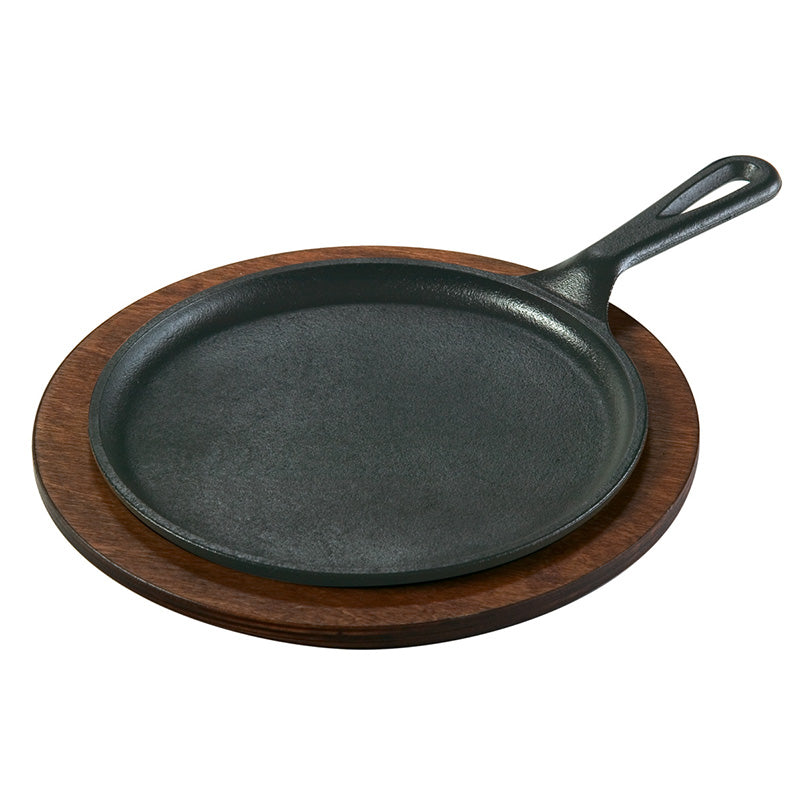 Lodge 8 Inch Round Wooden Trivet for Hot Pots and Pans - Natural Walnut - Heat Resistant Kitchen Accessory for Dining Table, Countertop, and Stovetop Protection