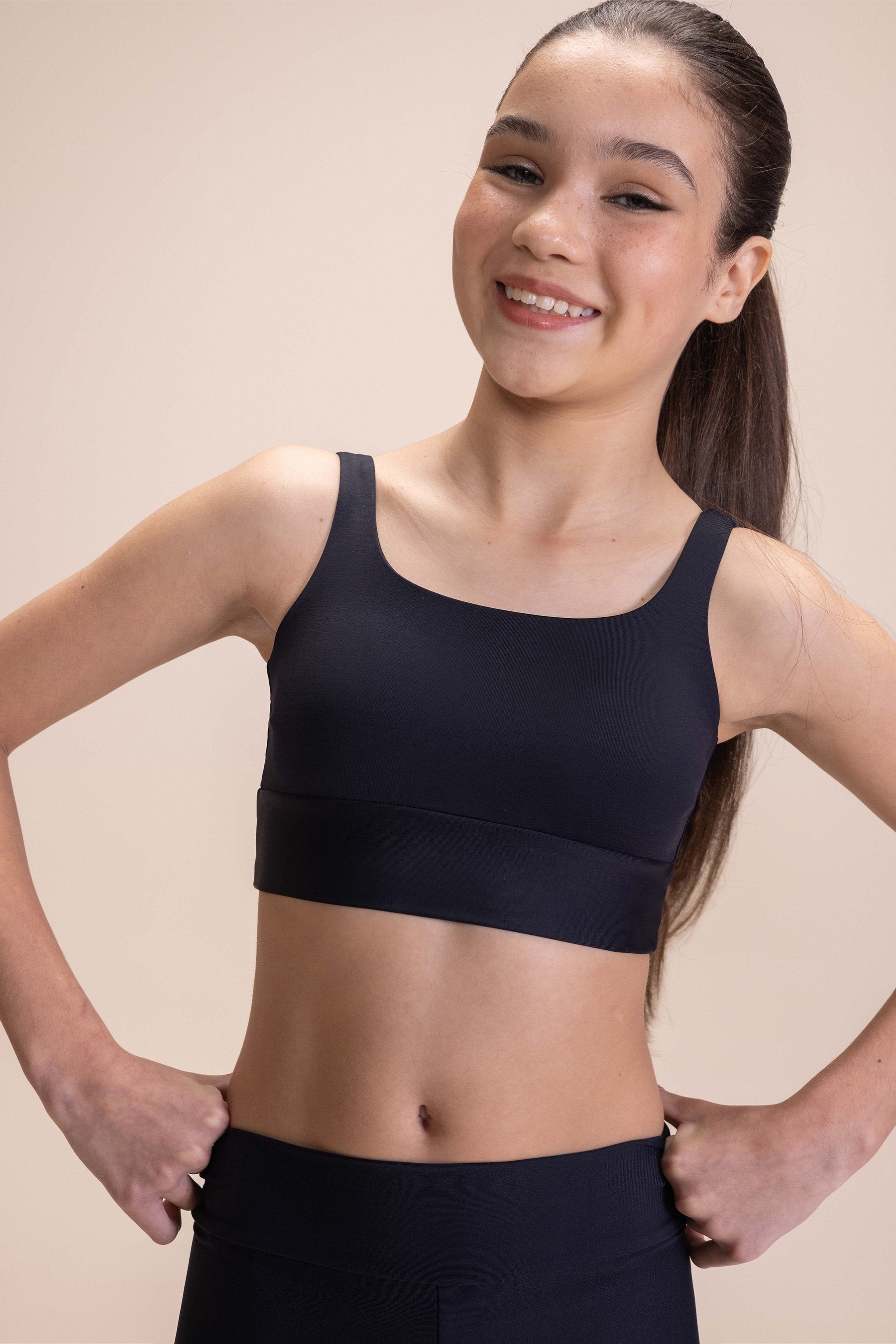 Move Sense® Kids Sports Bra for Girls - Breathable Comfort Support for Running, Yoga & Active Play - Perfect for School PE & Outdoor Activities