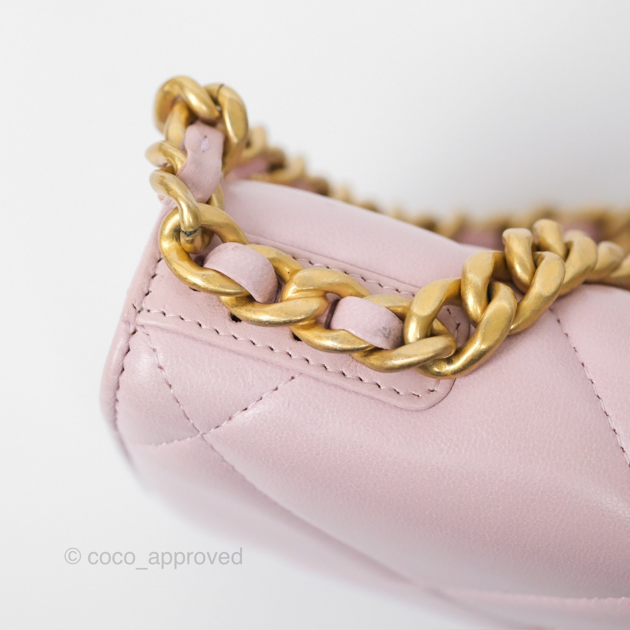 Chanel 19 Wallet on Chain WOC Light Pink Lambskin Mixed Hardware Bag - Luxury Crossbody Purse for Women | Perfect for Date Night, Shopping & Evening Events