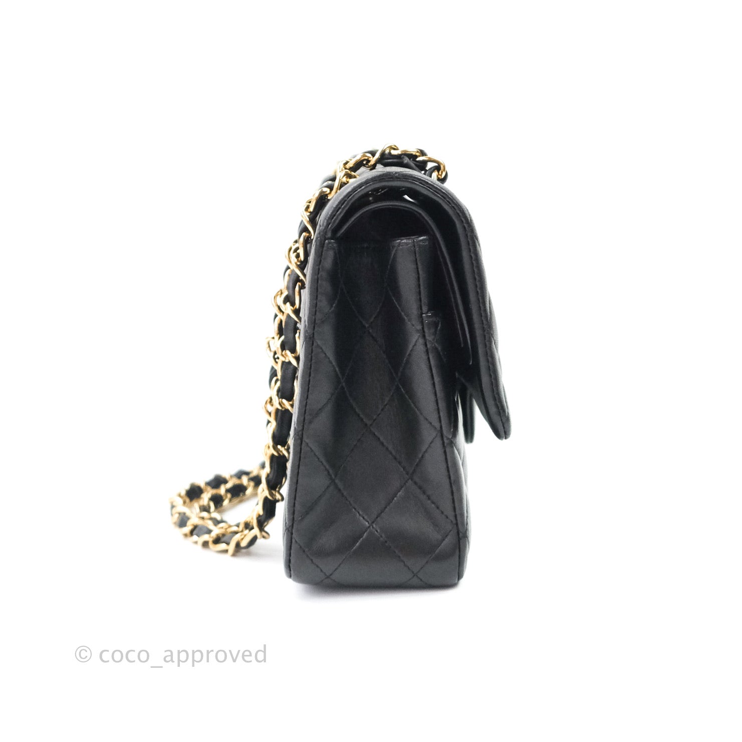 Chanel Classic Medium Double Flap Bag Black Lambskin Gold Hardware - Luxury Designer Handbag for Women, Perfect for Work, Evening Events & Special Occasions