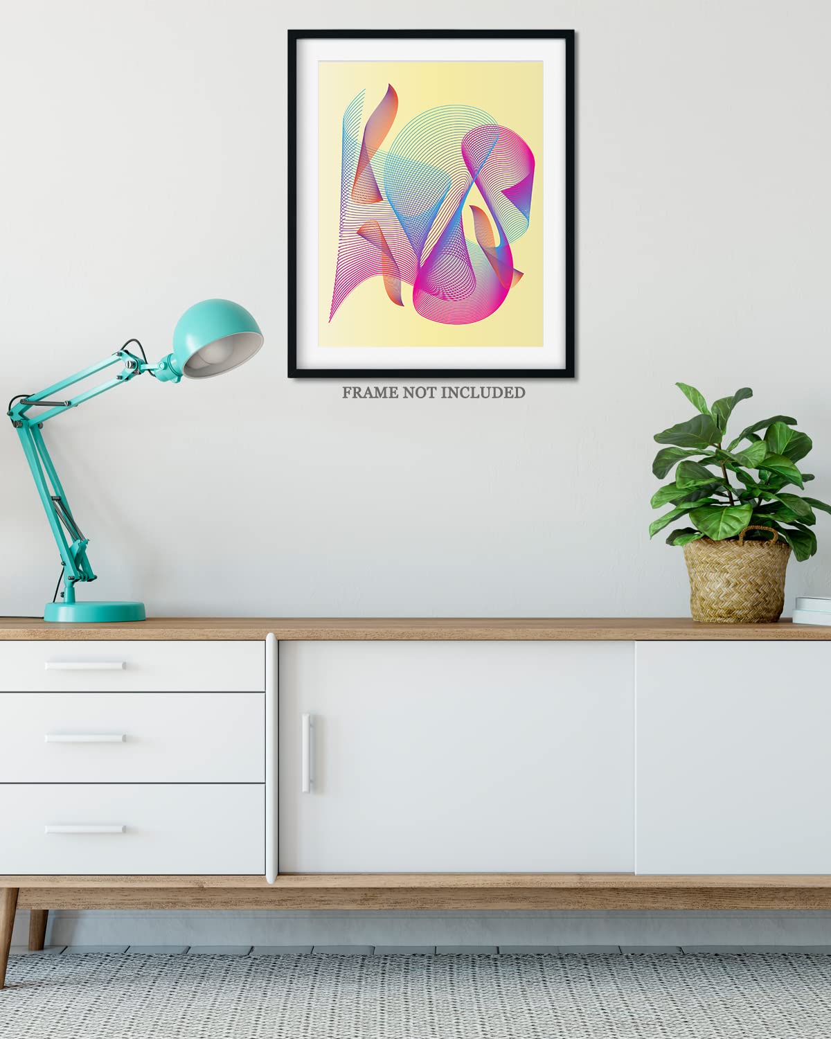 Abstract Moiré Wall Art Print - Minimalist Home Decor for Bathroom, Teen Room & Office - Unframed 11x14 Inches - Unique Gift for Men & Women - Perfect for Modern Living Spaces & Housewarming Presents