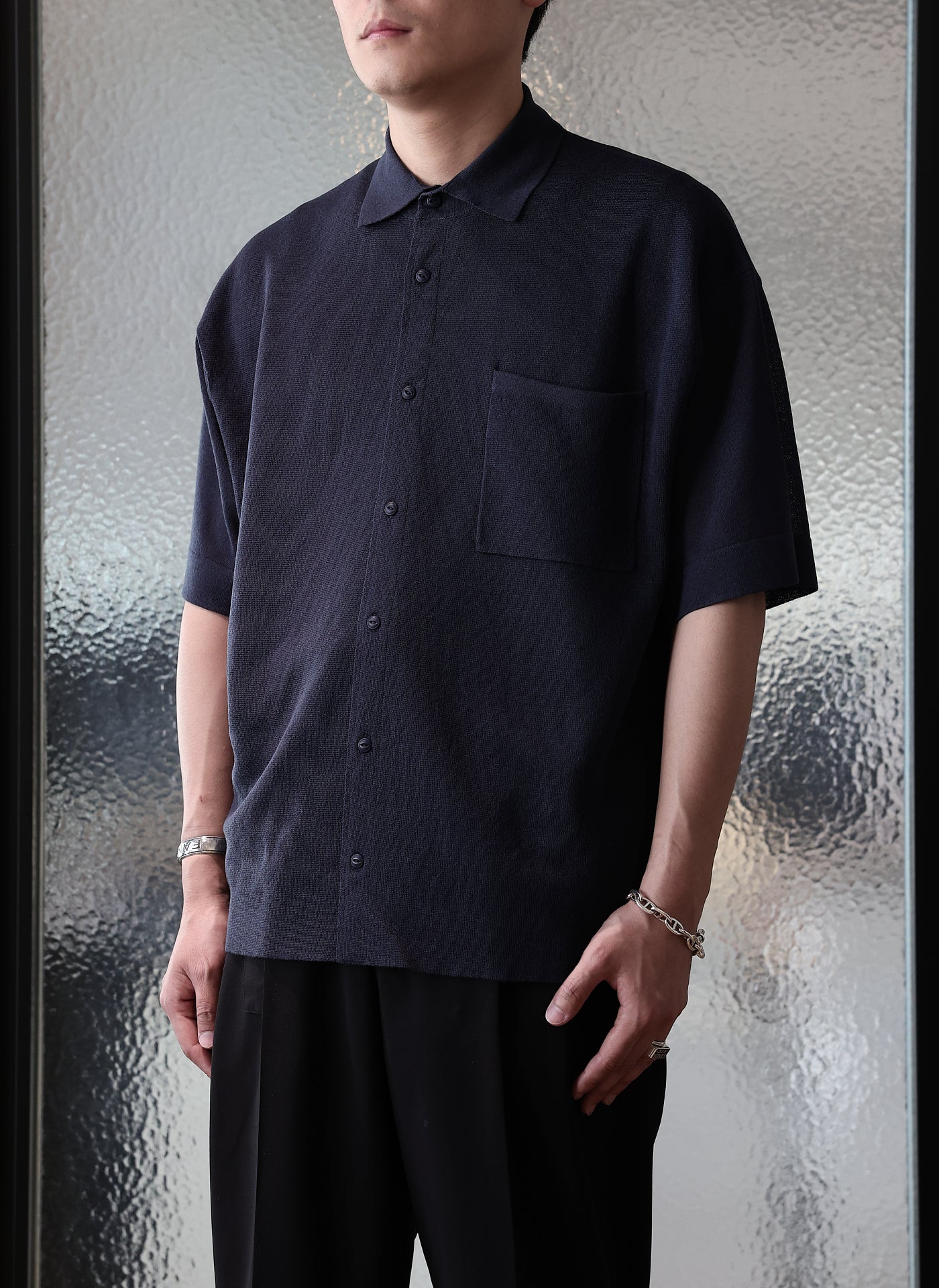 Premium Polyester Business Knitted Shirt for Men - Comfortable Office Wear & Formal Attire - Ideal for Business Meetings, Office Work, and Professional Events