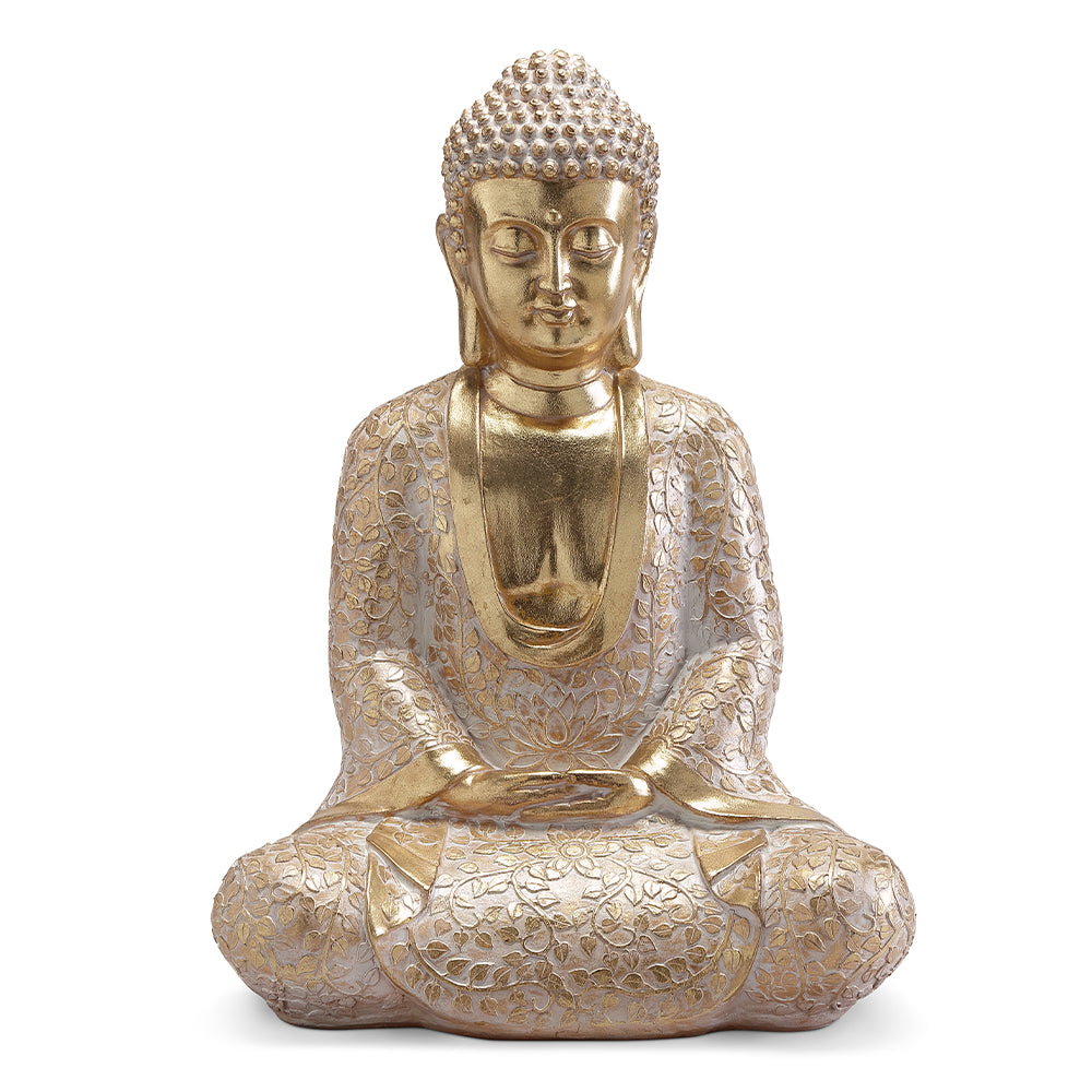 Large Meditative Buddha Statue for Home Decor - Handcrafted Resin Buddha Sculpture for Yoga, Meditation & Zen Garden - Perfect for Living Room, Office & Outdoor Spaces