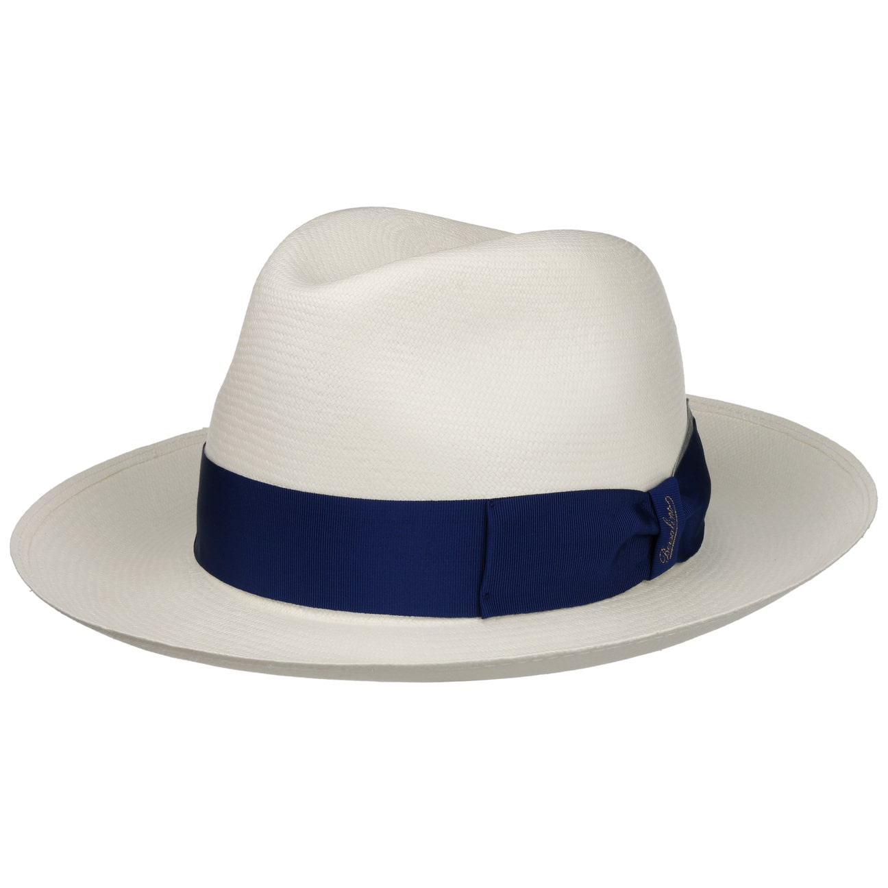 Borsalino Extrafine Twotone Panama Hat - Lightweight & Breathable Summer Sun Hat for Beach, Travel & Outdoor Activities