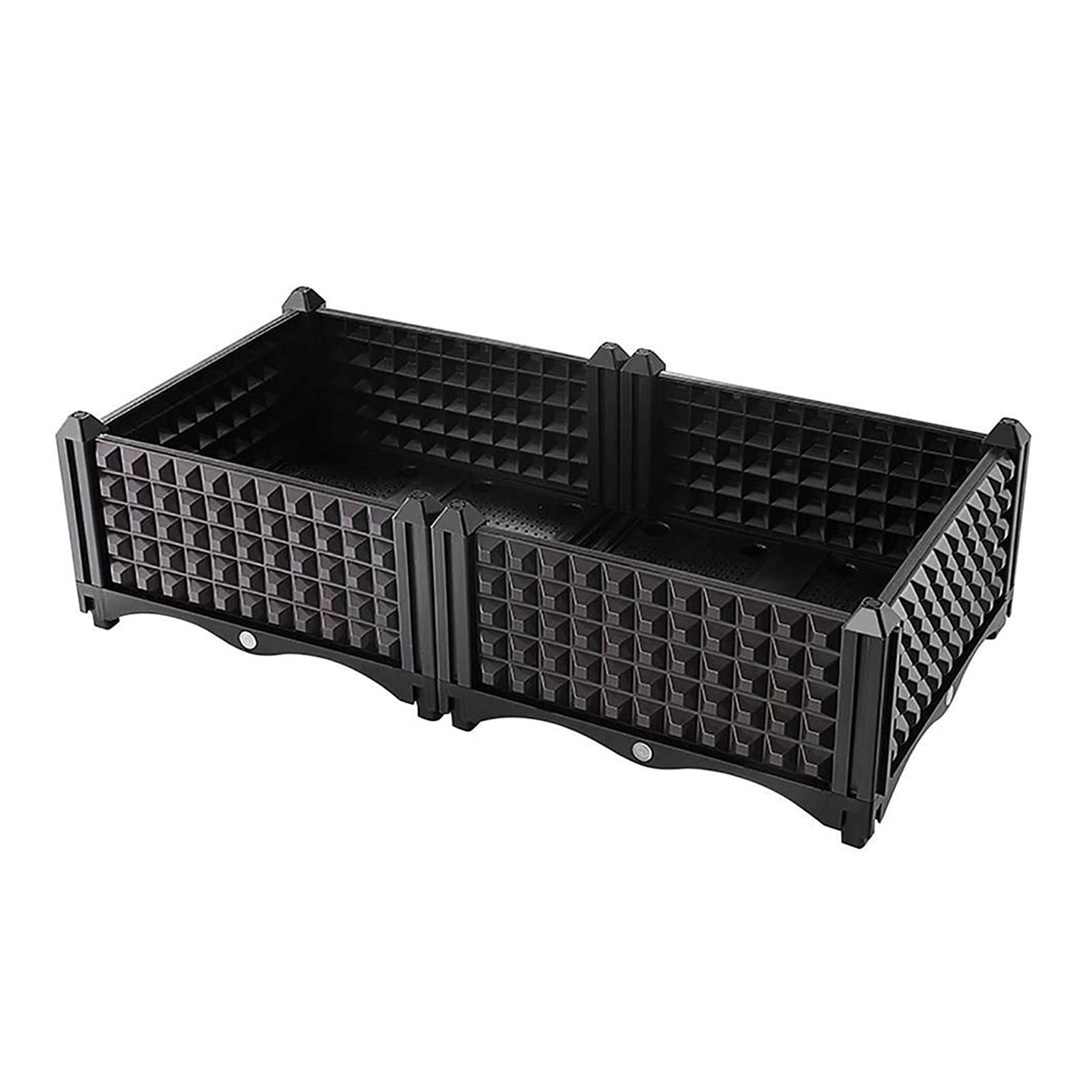 Modular Raised Garden Bed Planter Box - Elevated Rectangular Grow Box for Balcony, Patio, Backyard Gardening - Durable Flower Pot for Vegetables, Herbs, Flowers - Perfect for Small Space Gardening & Urban Farming (Color: Dark Brown)