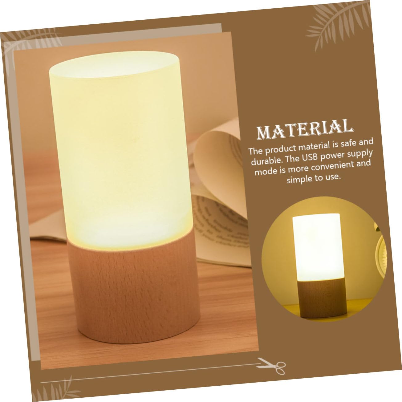 Angoily LED Night Lamp - Solid Wood Dimmable Night Light, Smart Table Lamp for Bedroom, Nursery & Living Room - Perfect for Reading, Relaxing & Nighttime Ambience