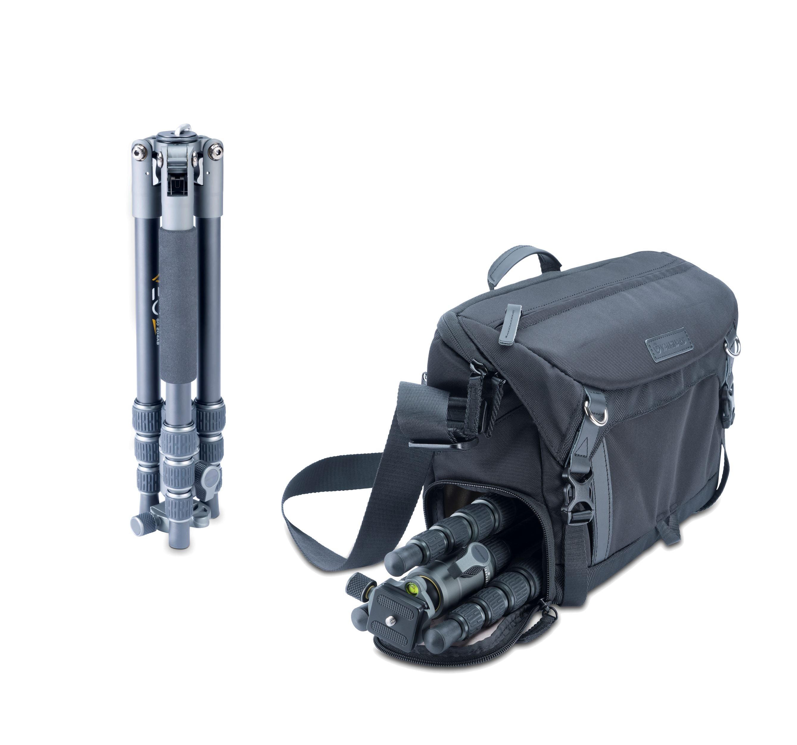 VEO 2 Go Capture Kit Bundle: VEO 2 GO 265AB Tripod + VEO GO 34M BK Camera Bag for Travel Photography & Vlogging - Perfect for Outdoor Adventures, Content Creators & YouTube Videos