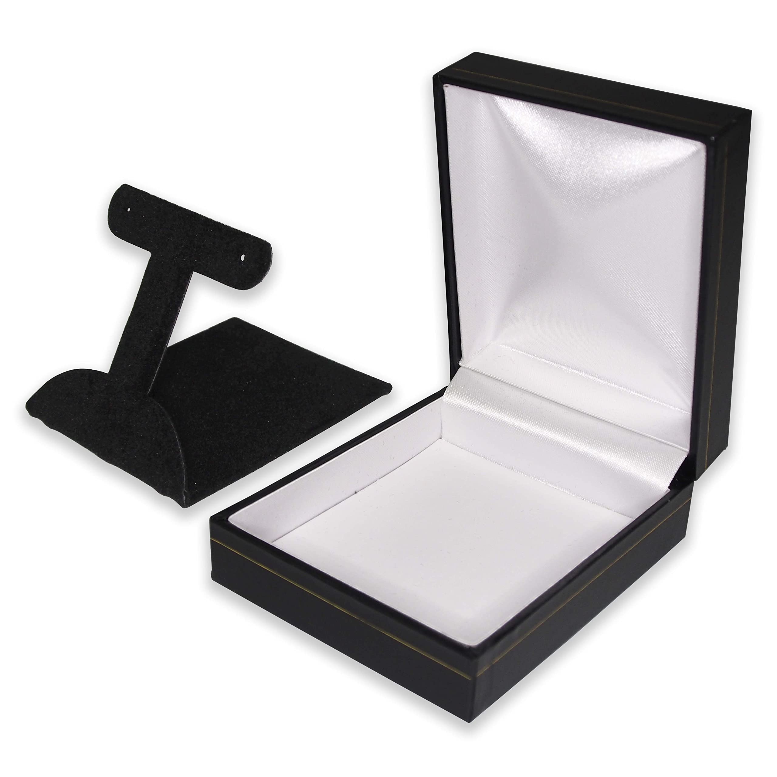 Classic Black T-Shaped Earring Box - Jewelry Organizer for Travel, Gift Giving & Storage | Elegant Earring Display Case for Women & Girls