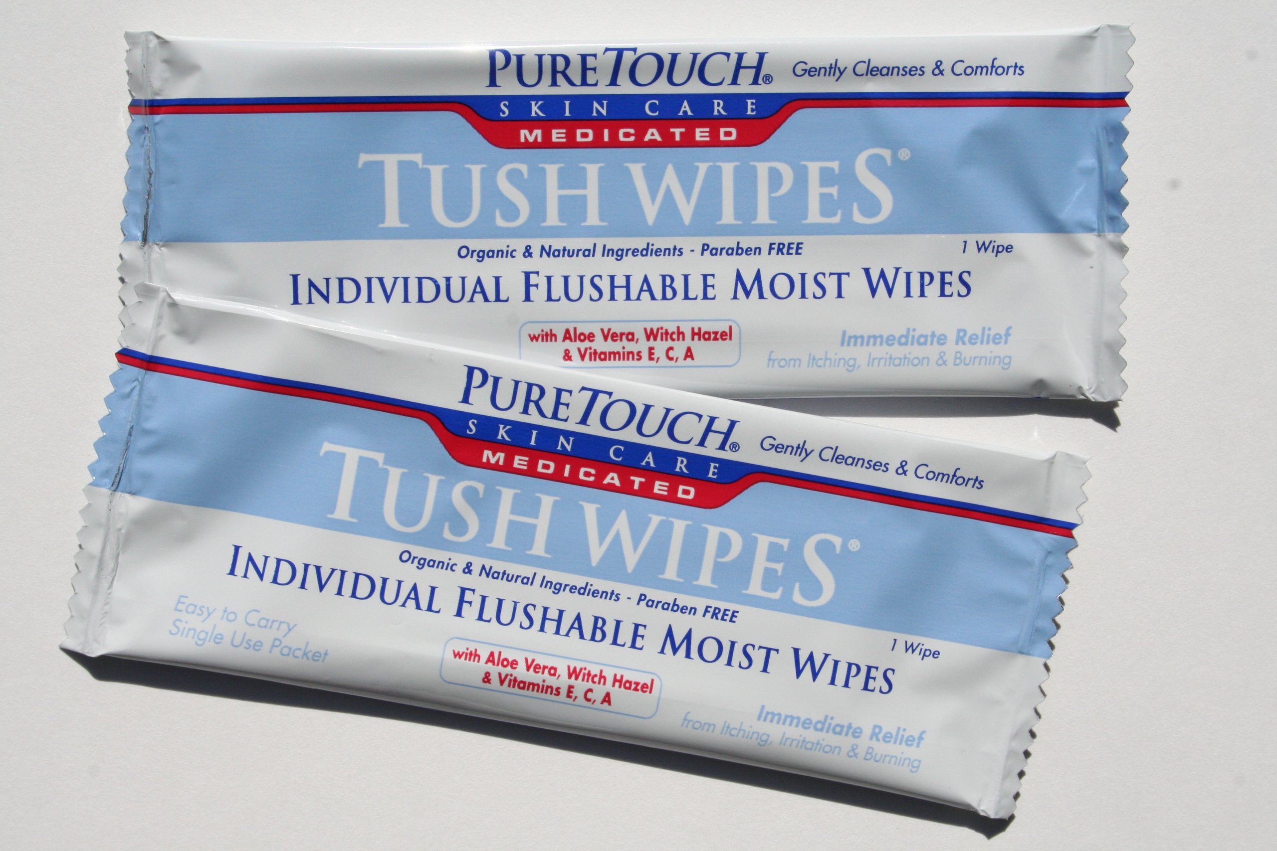 PureTouch MEDICATED Adult Flushable Wipes - 350 Single-Use Packets | Bulk Hypoallergenic Cleansing Wipes for Personal Hygiene & Post-Surgery Care