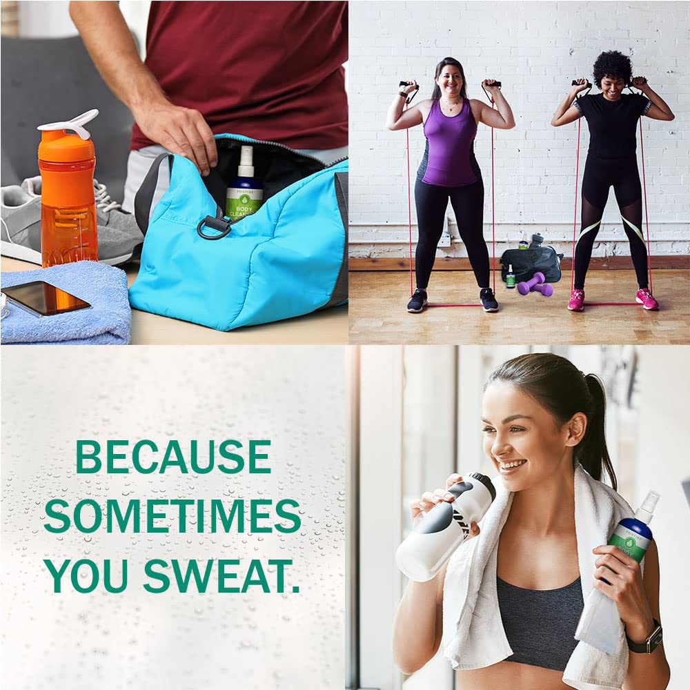 PRISTINE Waterless Body Cleansing Spray for Women & Men - No Rinse Shower Alternative with Oakmoss & Aloe - Portable Hygiene Solution for Travel, Camping, Gym & Post-Workout Refresh