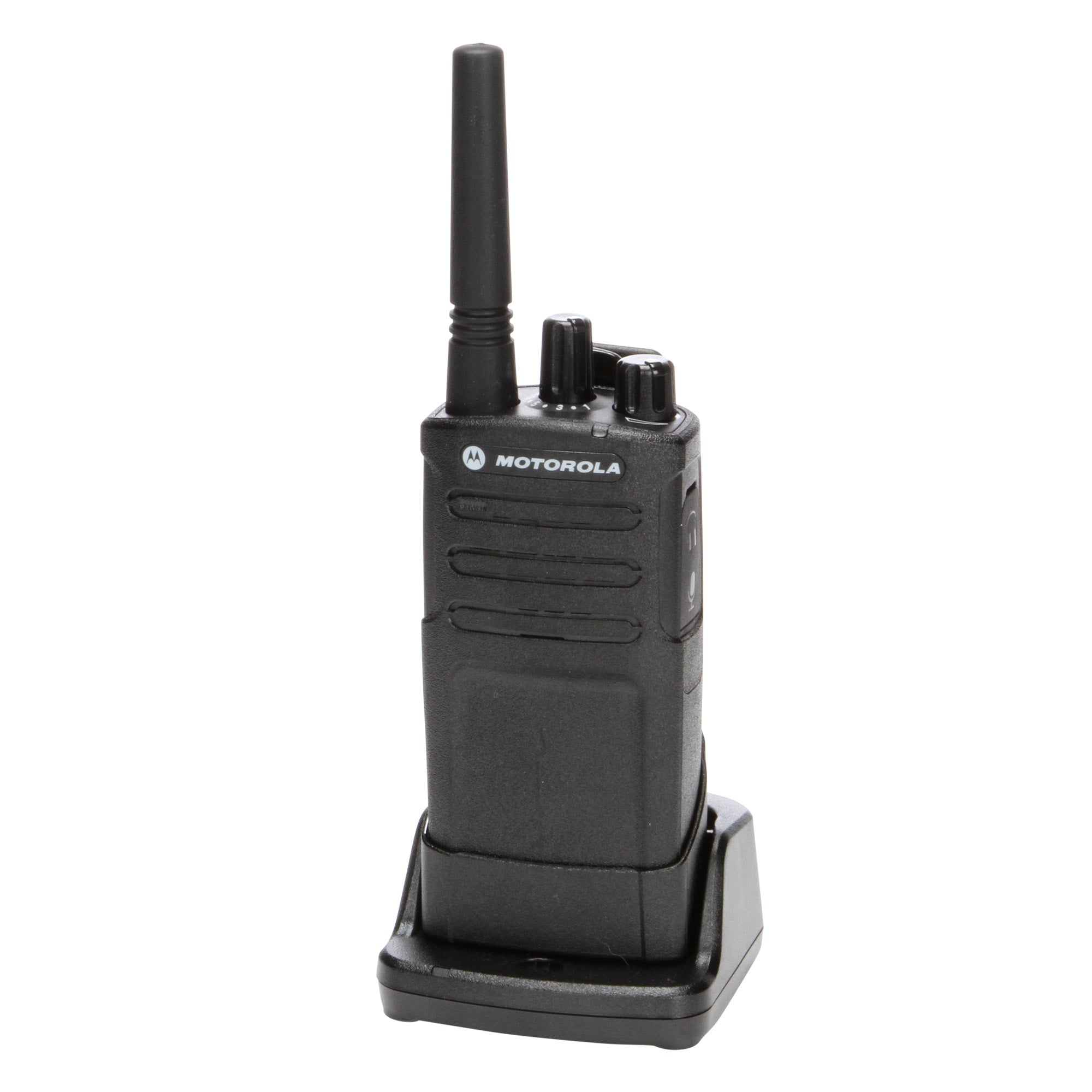 Motorola RMU2080 Two-Way Radio 12-Pack with Multi-Unit Charger & Speaker Microphones - Ideal for Construction, Warehouses, and Event Coordination