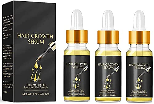Ginger Fast Hair Growth Serum & Essential Oil - Hair Loss Treatment for Thicker, Longer, Stronger Hair - Natural Hair Regrowth Enhancer (3 Pack) - Perfect for Daily Scalp Massage & Hair Care Routine