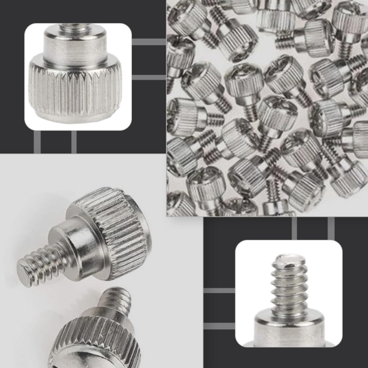 Gatuida 100pcs Computer Case Screws Replacement Kit - Anti-Deformation, Durable PC Build Screws for Desktop Tower Assembly & Hardware Repair