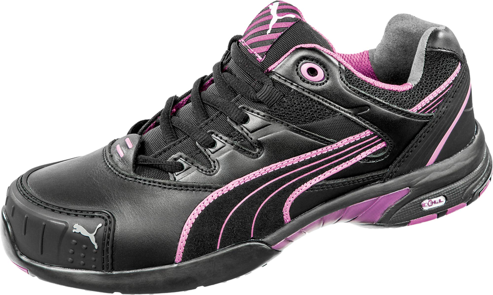 PUMA Women's Safety Leather Stepper Low SD Work Shoes - Non-Slip, Steel Toe Work Boots for Women - Comfortable & Durable for Construction, Warehouse & Industrial Jobs