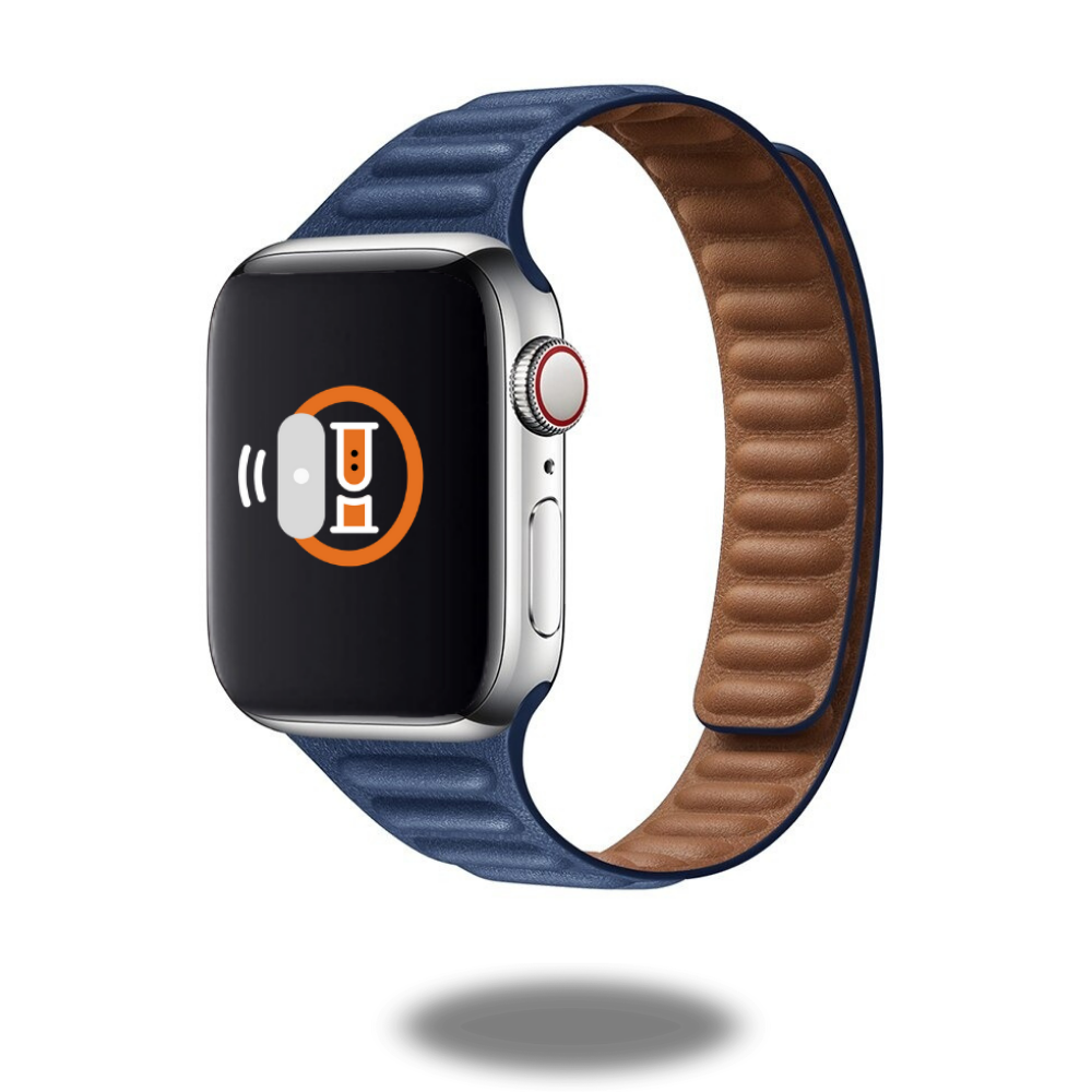 Two-Tone Slim Leather Link Loop Bracelet - Elegant & Adjustable for Women | Perfect for Casual, Office & Special Occasions