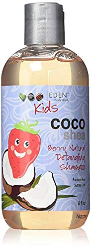 EDEN BodyWorks Coconut Shea Berry Detangling Shampoo 8 oz - Sulfate-Free, Moisturizing & Gentle Hair Cleanser with Sweet Fragrance - Perfect for Dry, Curly & Natural Hair Care Routine
