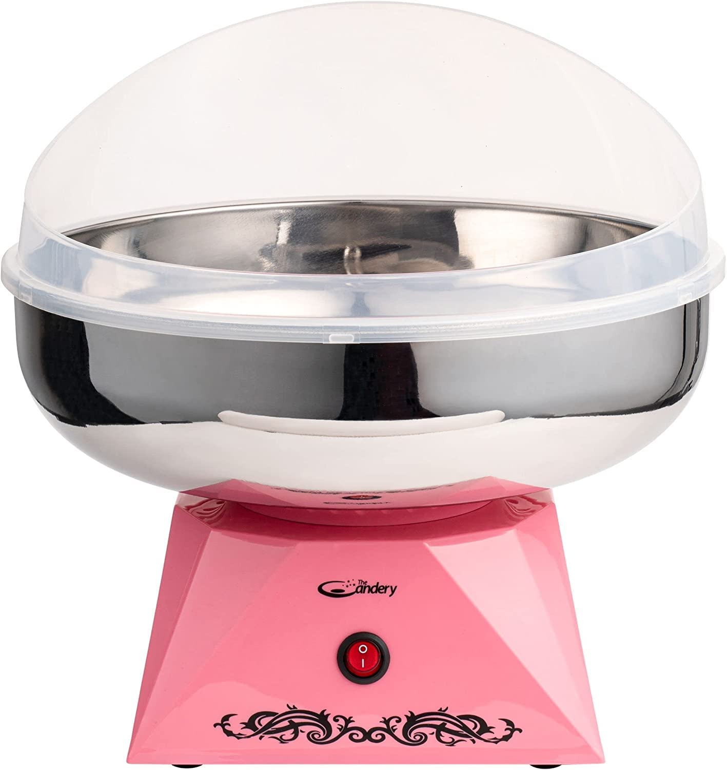 The Candery Cotton Candy Machine 2.0 with Stainless Steel Bowl & Floss Sugar Bundle - Perfect for Birthday Parties, Carnivals, Fairs, Festivals - Includes 5 Floss Sugar Flavors (12oz Jars) & 50 Paper Cones - Make Delicious Cotton Candy at Home or Events