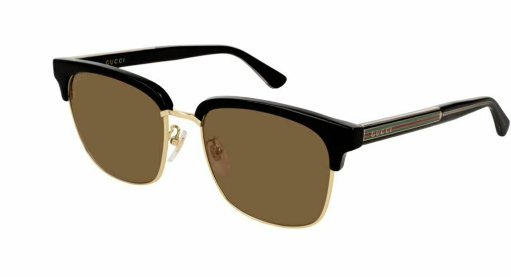Gucci GG 0382S 002 Havana Black Polarized Sunglasses for Men - UV Protection, Luxury Designer Shades for Driving, Travel & Outdoor Activities