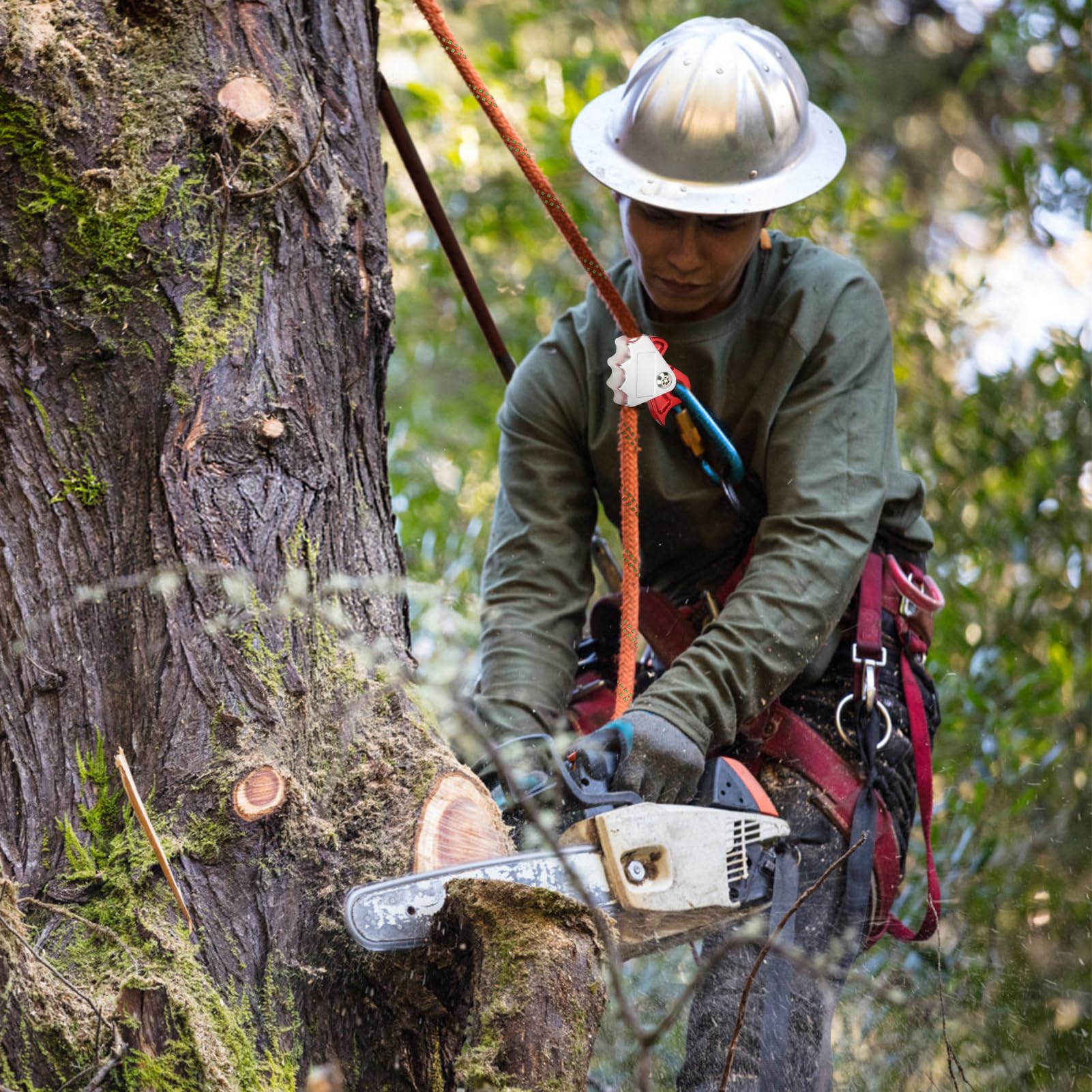 Professional Adjustable Climbing Safety Lanyard - Fall Protection Rope for Tree Climbing & High Altitude Work - Ideal for Arborists, Rock Climbing & Construction Safety Gear