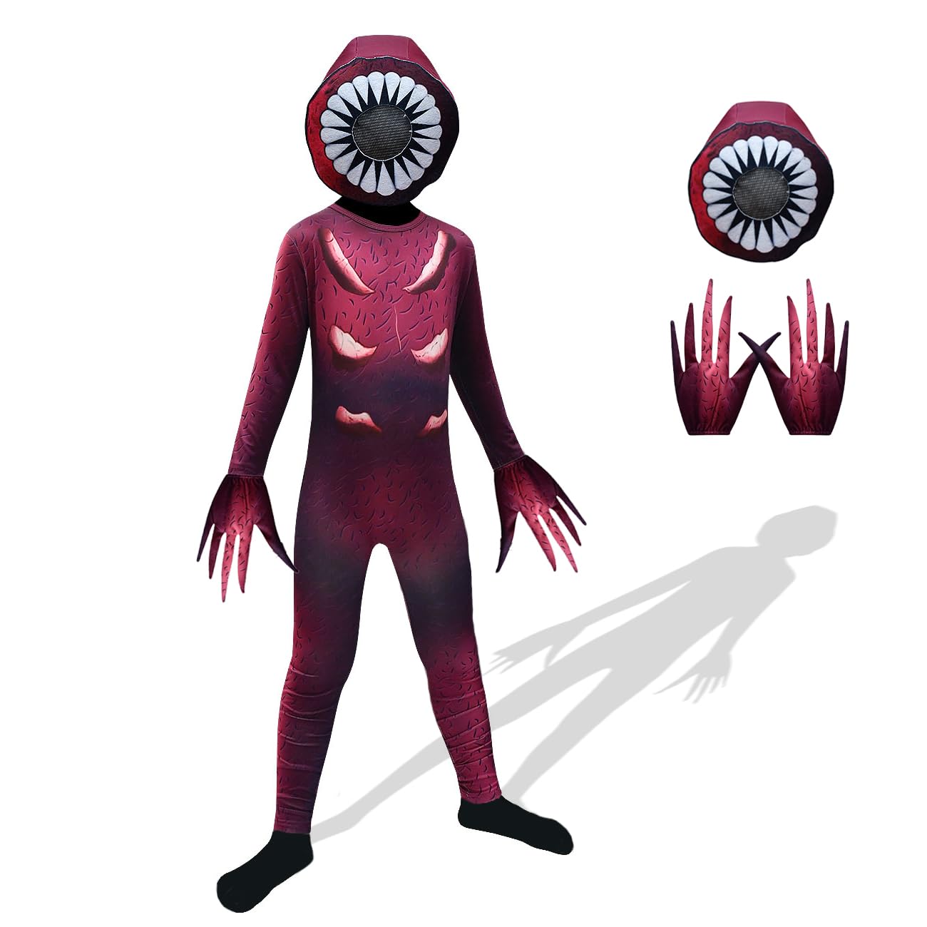 OGG Halloween Monster Costume for Boys & Kids - Scary Horror Game Jumpsuit with Mask (Ages 5-12) - Perfect for Trick-or-Treating, Costume Parties & Spooky Events