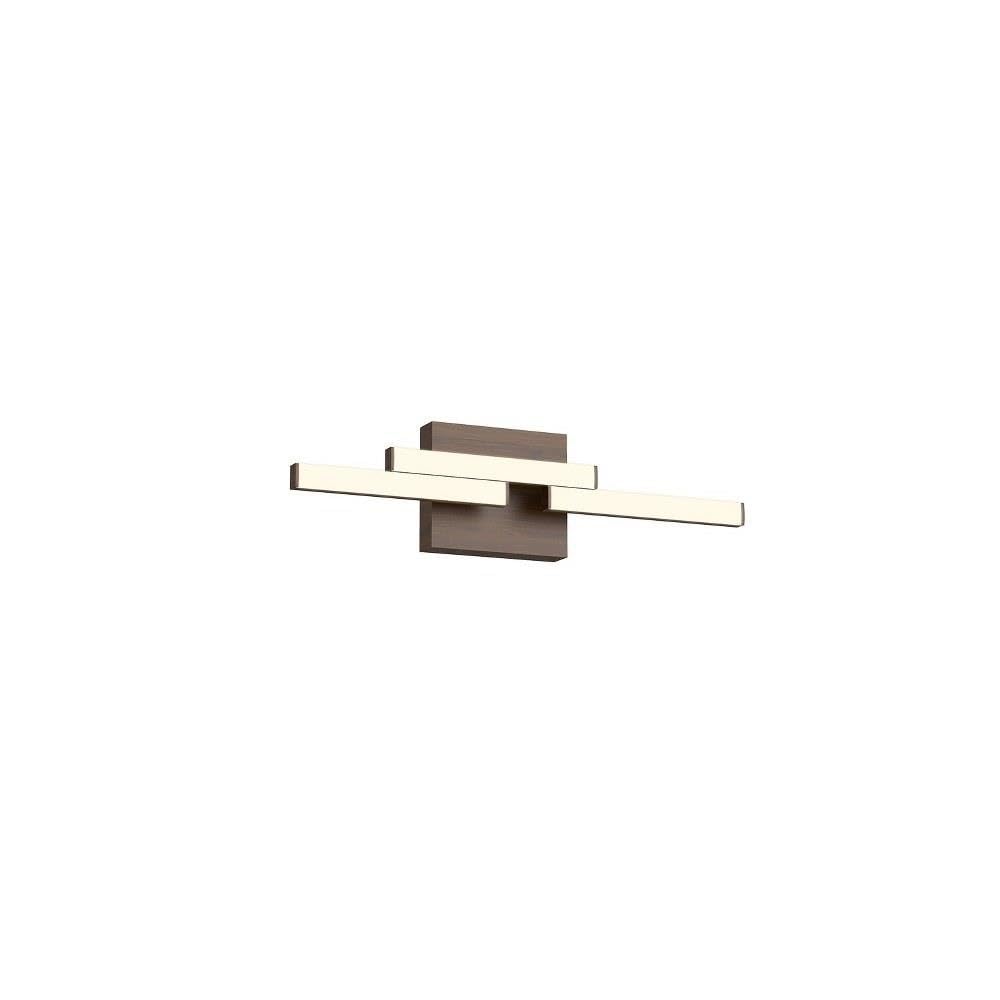 Kuzco Lighting VL52718-WT Anello Minor Vanity LED Light Fixture - Walnut Finish for Bathroom & Dressing Room Makeup Mirror Lighting