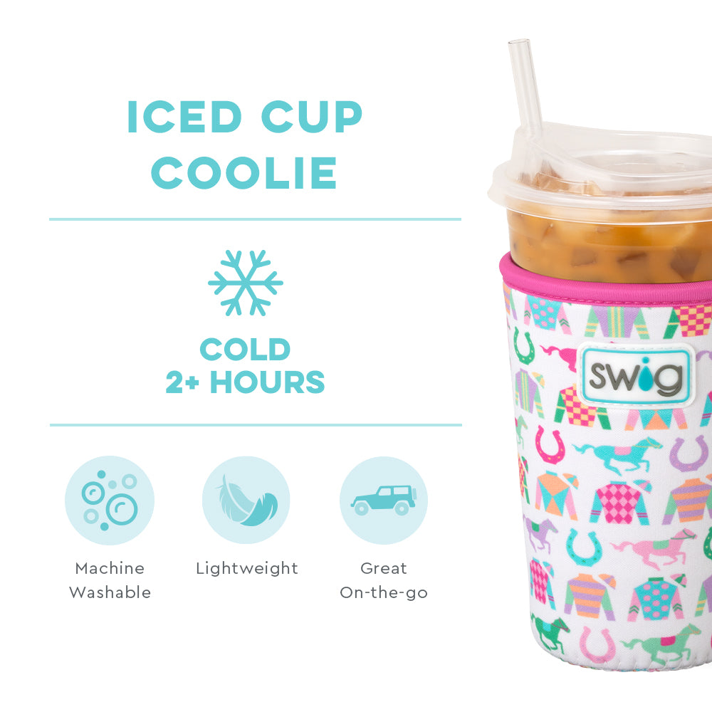 Go Baby Go Medium Iced Cup Coolie - Insulated Sleeve for 16oz Tumblers - Perfect for Iced Coffee, Smoothies & Cold Drinks at Home, Office or Travel