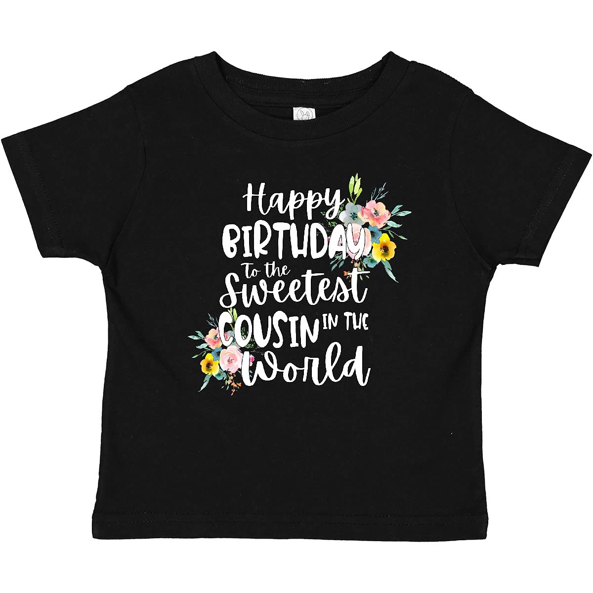 Inktastic Happy Birthday to The Sweetest Cousin in The World Baby T-Shirt - Cute Cousin Birthday Gift for Toddlers & Infants - Perfect for Birthday Parties, Family Photos & Special Occasions