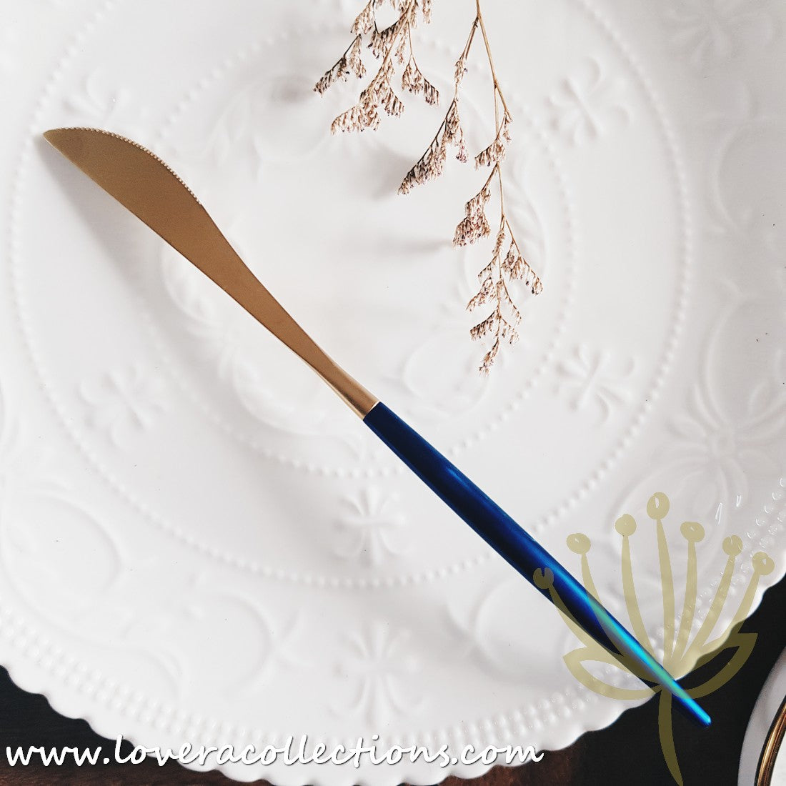 70% Off Clearance Sale - Lux Gold Blue Stainless Steel SS304 Fork Set - Elegant Dining Utensils for Parties, Weddings & Home Decor