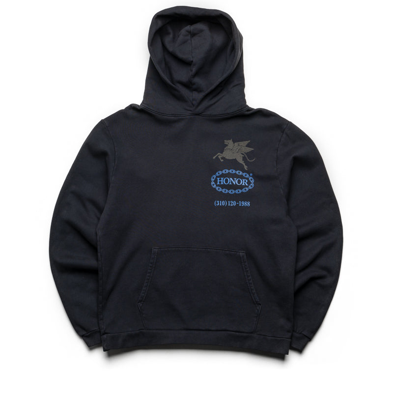 Honor The Gift Hellhound Towing Hoodie - Black Men's Pullover Sweatshirt | Streetwear Fashion for Urban Style & Casual Wear