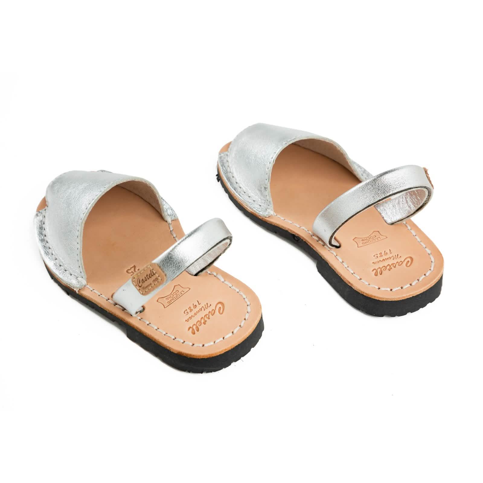 Metallic Leather Menorcan Sandals for Kids - Iker 1097 Comfortable Children's Sandals | Perfect for Beach, Summer Outfits & Casual Wear