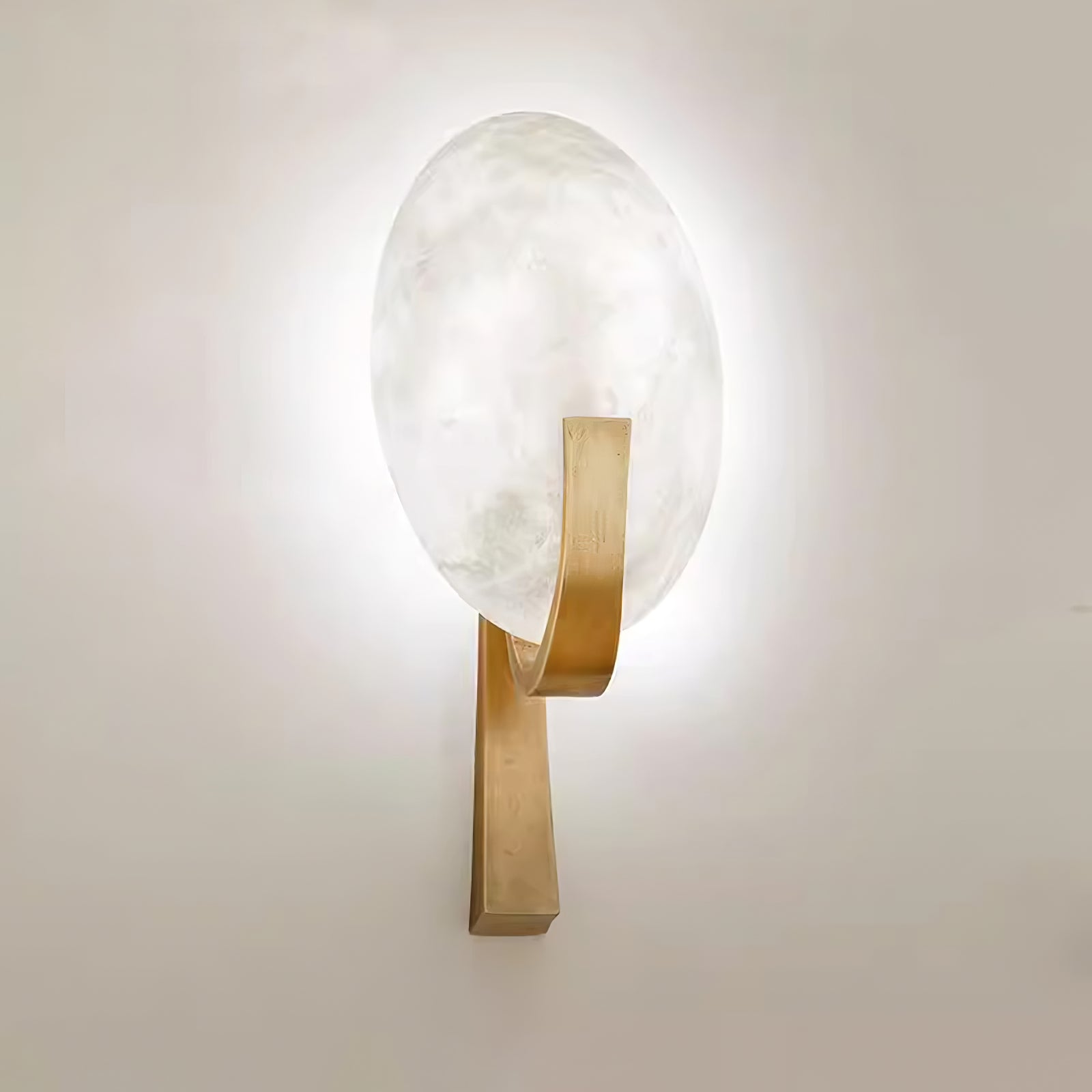 Alice Alabaster Wall Lamp - Elegant White Stone Sconce for Bedroom, Living Room & Hallway Lighting | Dimmable LED Fixture for Modern & Classic Home Decor