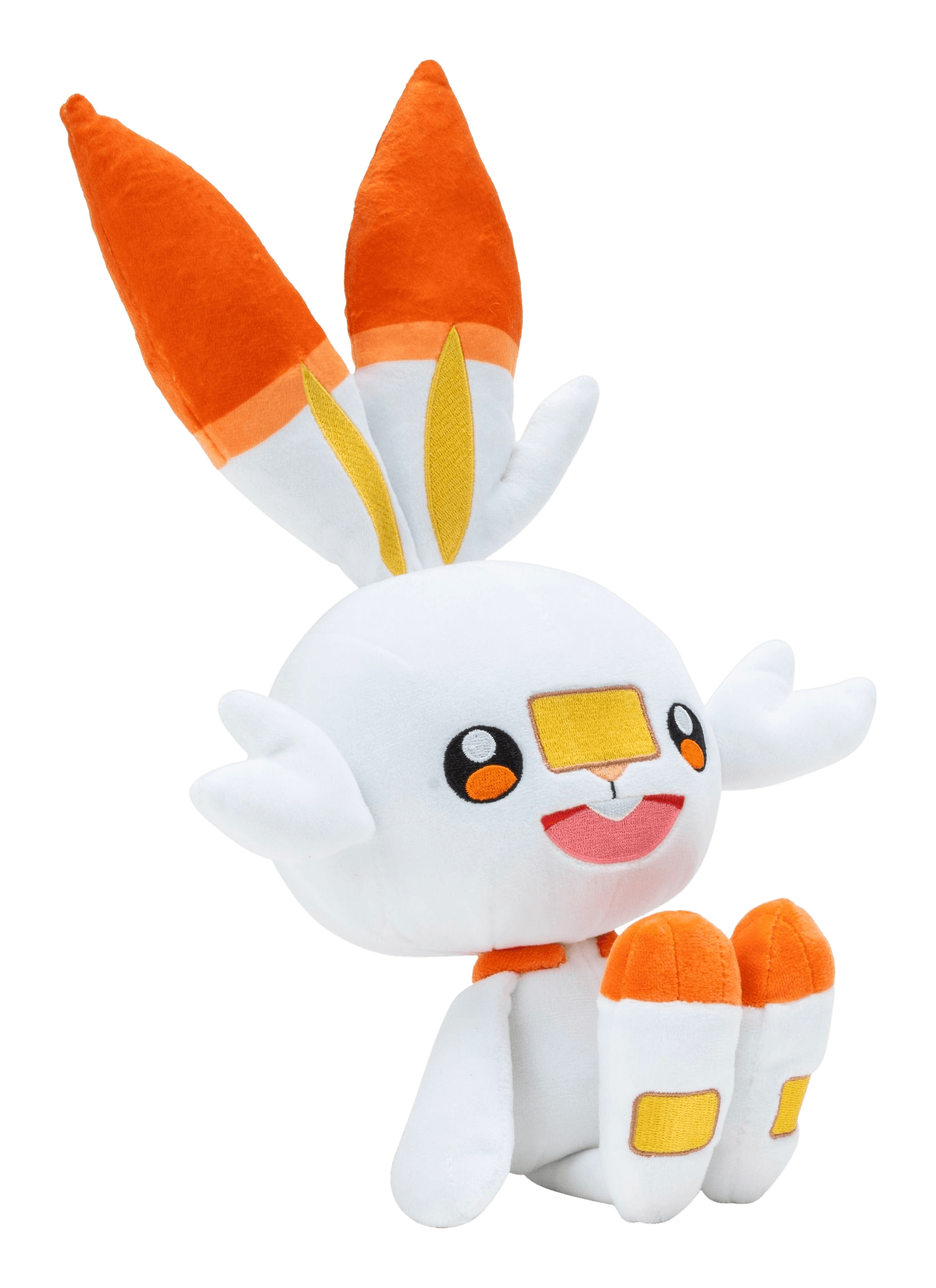 Jazwares Pokemon Plush Scorbunny Stuffed Animal (12 Inch) - Soft Cuddly Toy for Kids, Gift for Pokemon Fans, Perfect for Bedroom Decor & Playtime