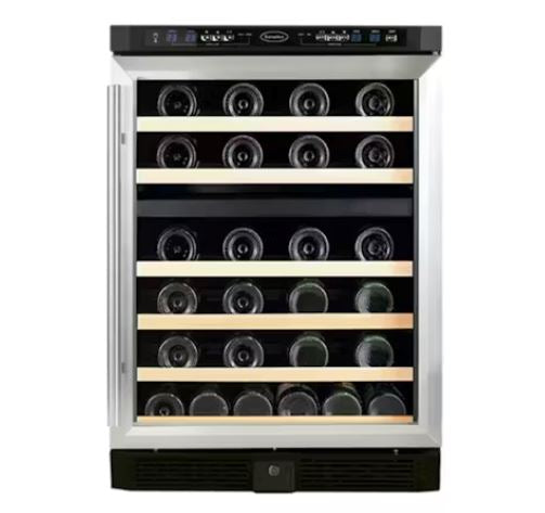 Europace EWC 6460S 46 Bottle Dual Zone Wine Cooler Refrigerator - Perfect for Home Bars, Restaurants, and Wine Cellars